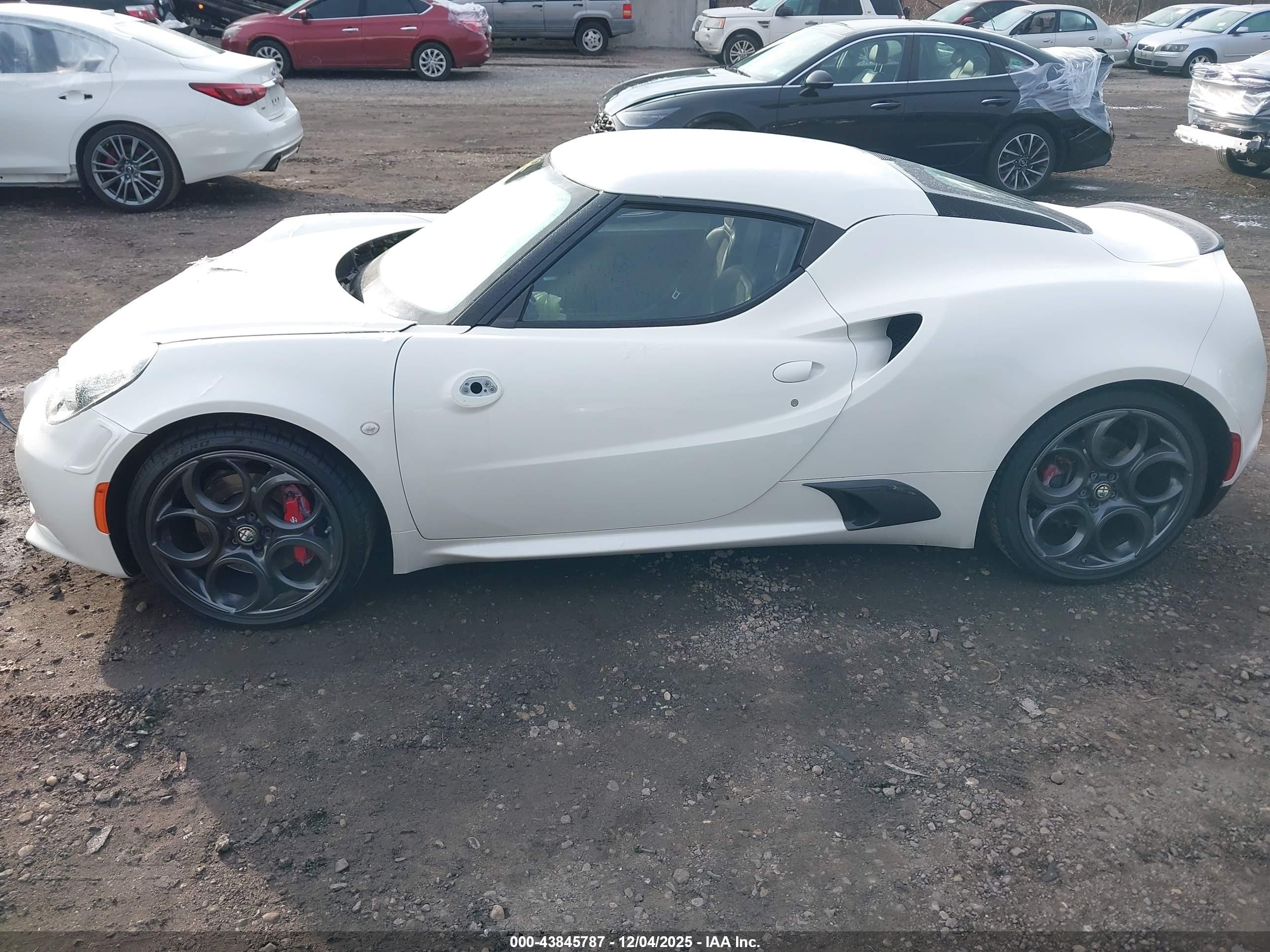 2015 Alfa Romeo 4c Launch Edition White vin: ZARBAAC43FM144806