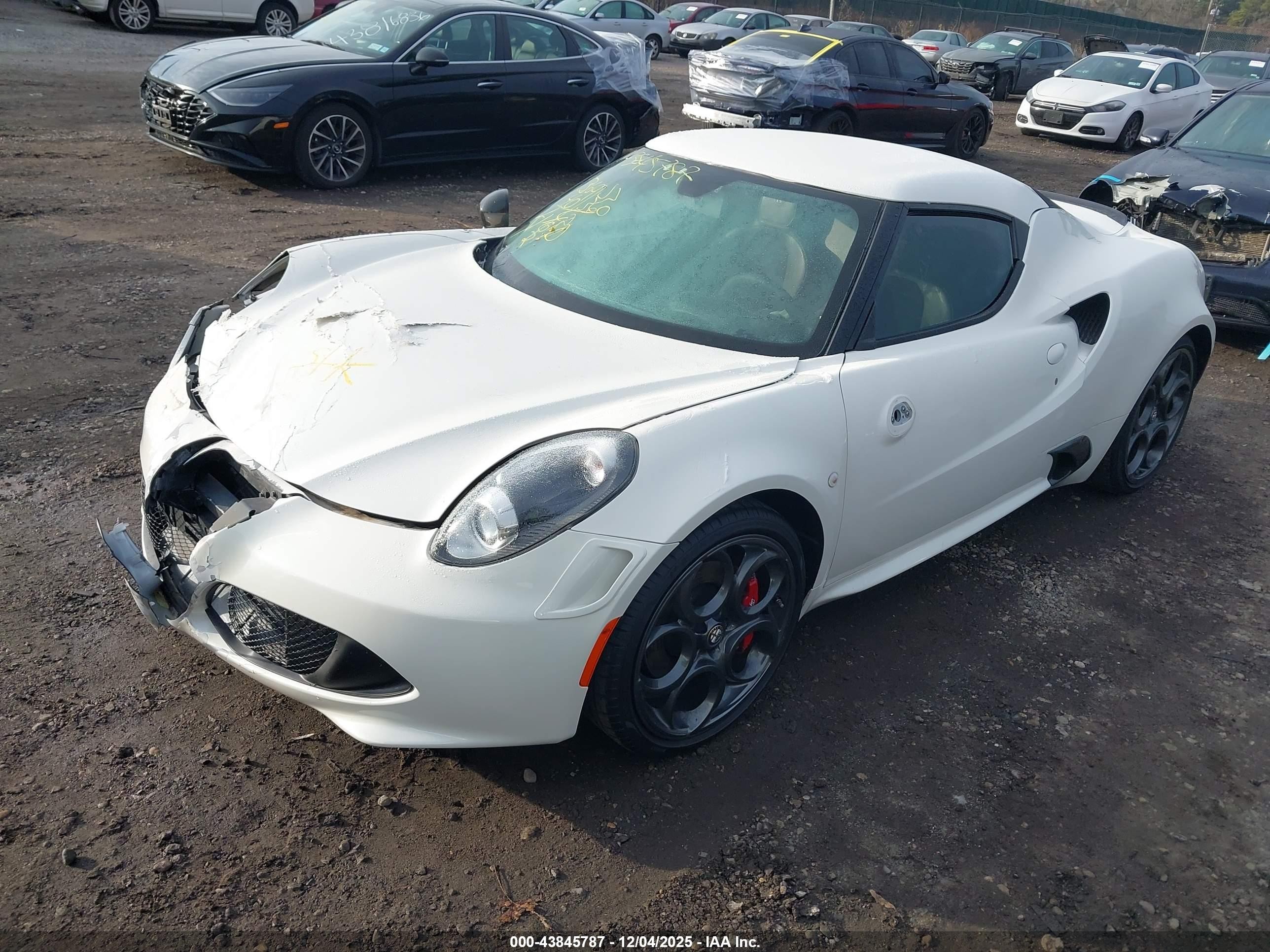2015 Alfa Romeo 4c Launch Edition White vin: ZARBAAC43FM144806