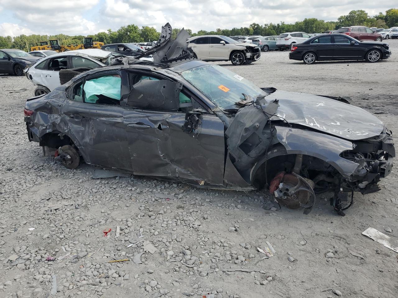 2018 Alfa Romeo Giulia Ti Q4 Gray vin: ZARFAEEN8J7571985