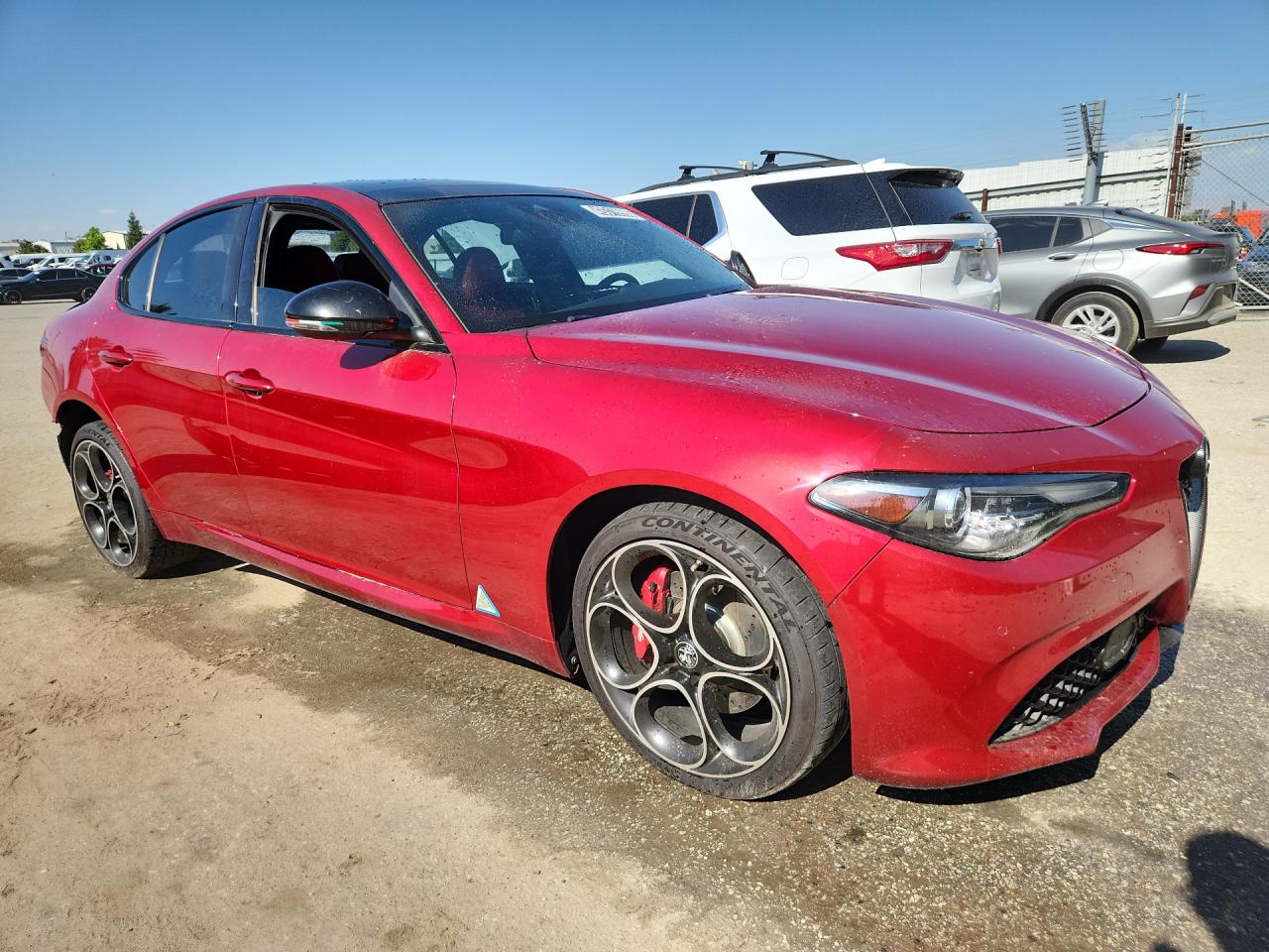 2022 Alfa Romeo Giulia Super Red vin: ZARFAMBN5N7656867 Damage: Rf Mirror Cover, Multiple Scratches Heavy, 2