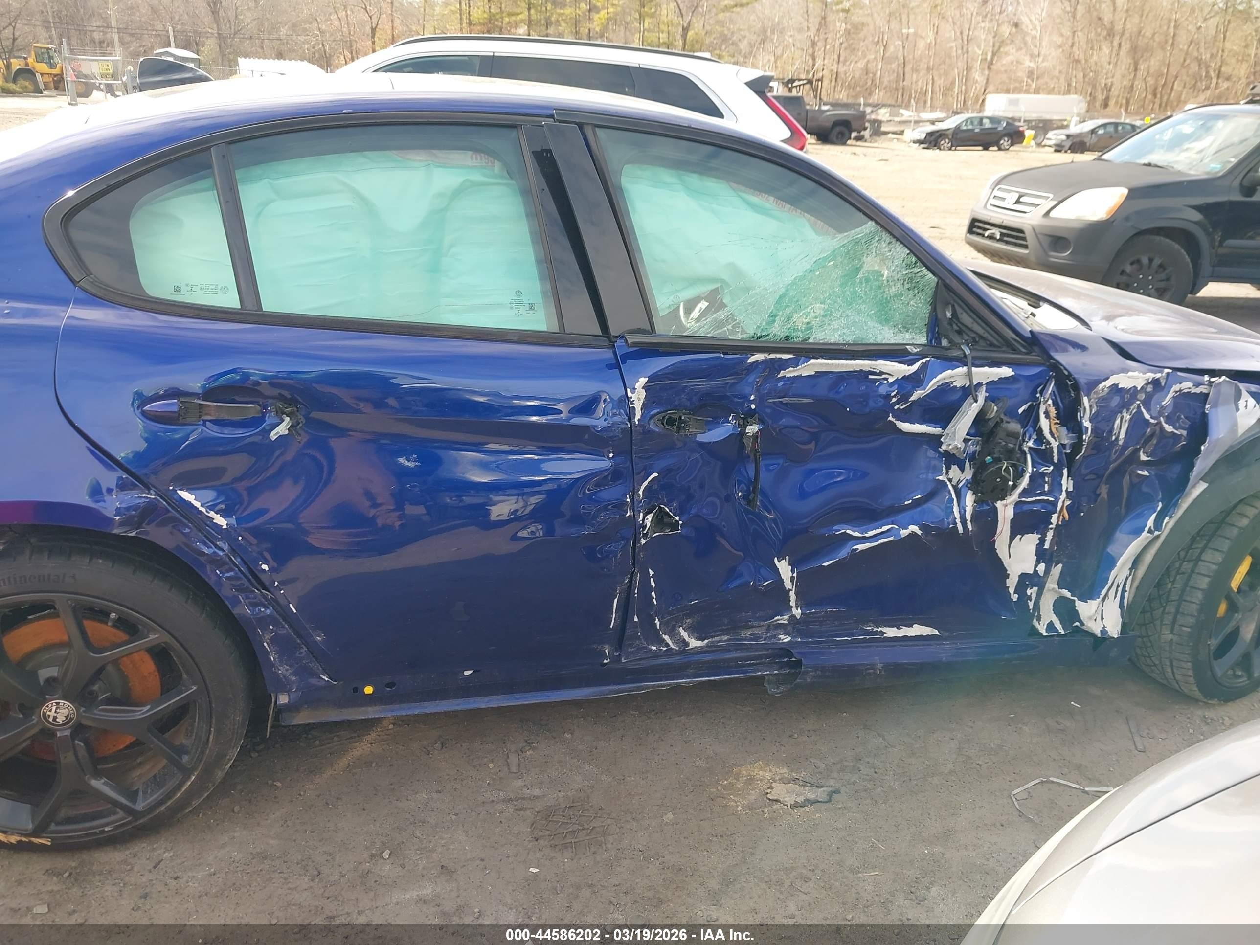 2020 Alfa Romeo Giulia Awd Синий vin: ZARFANAN3L7632314