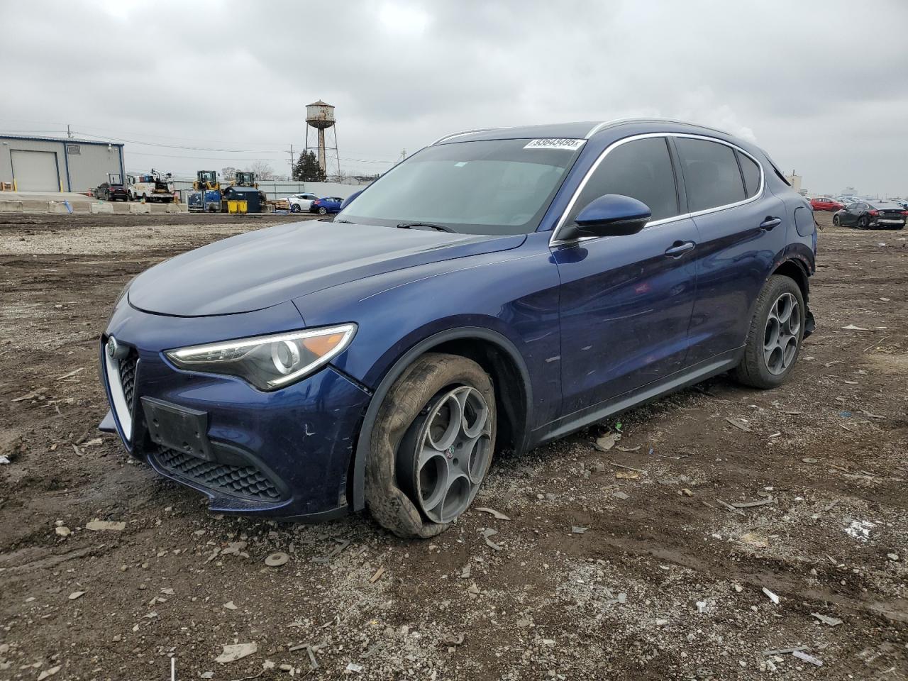 2018 Alfa Romeo Stelvio Синий vin: ZASFAKAN4J7B59536