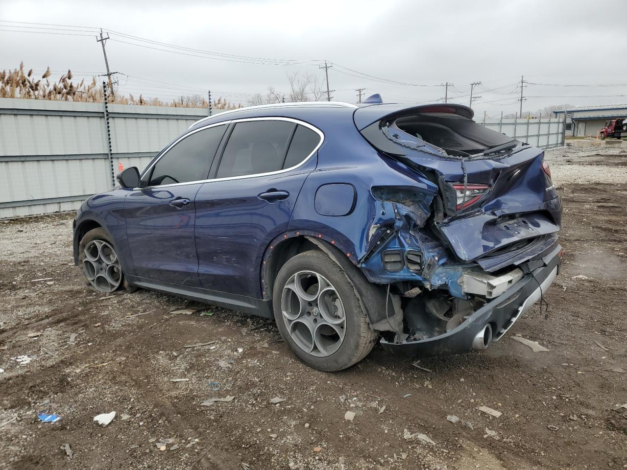 2018 Alfa Romeo Stelvio Blue vin: ZASFAKAN4J7B59536