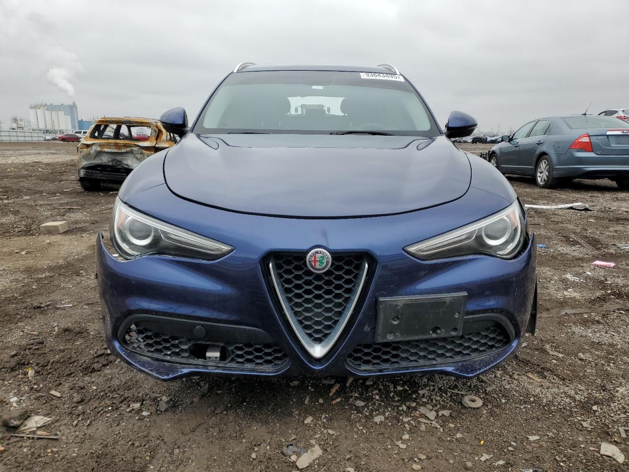 2018 Alfa Romeo Stelvio Blue vin: ZASFAKAN4J7B59536