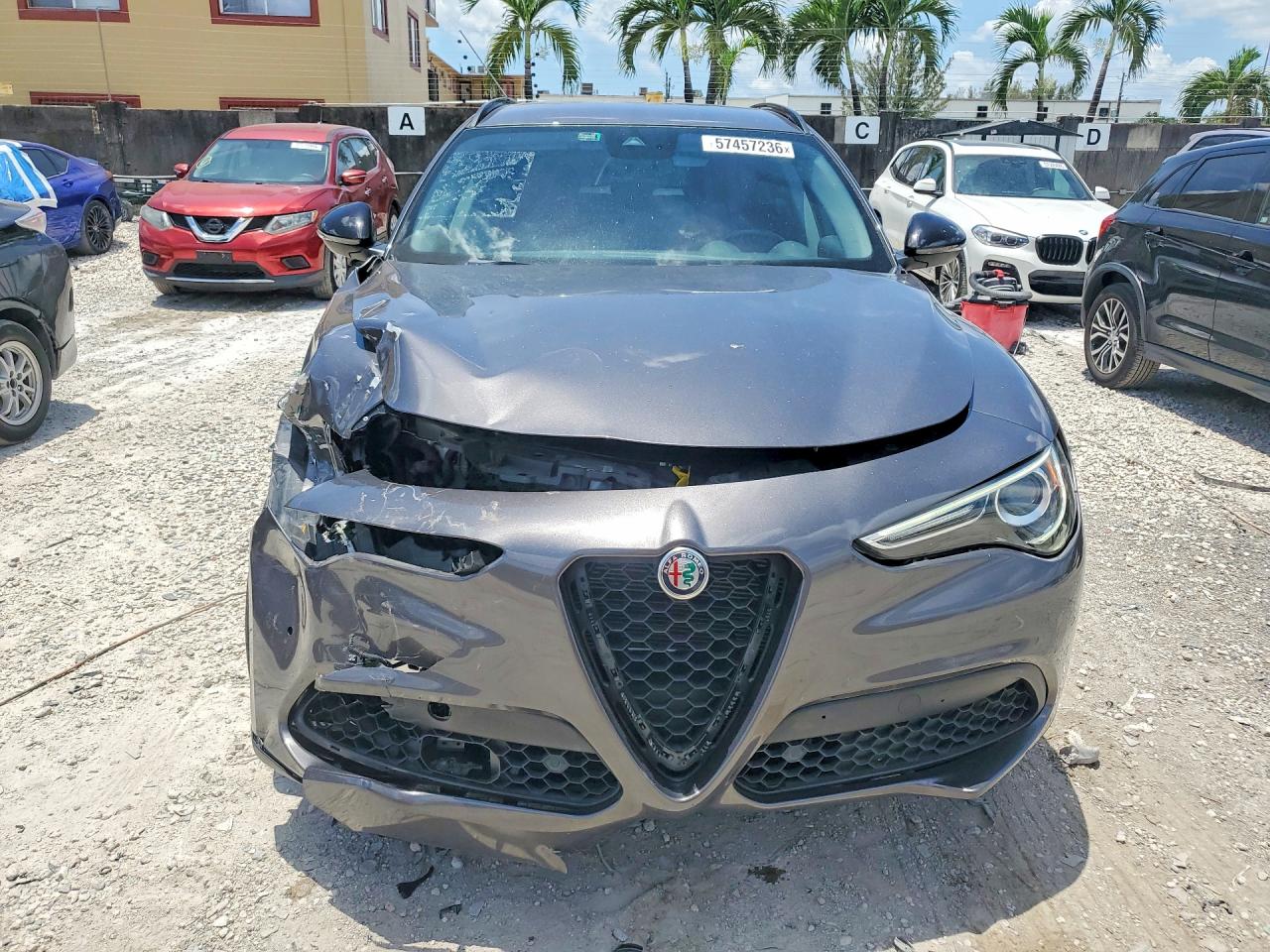 2021 Alfa Romeo Stelvio Sport Gray vin: ZASPAJAN9M7D11992