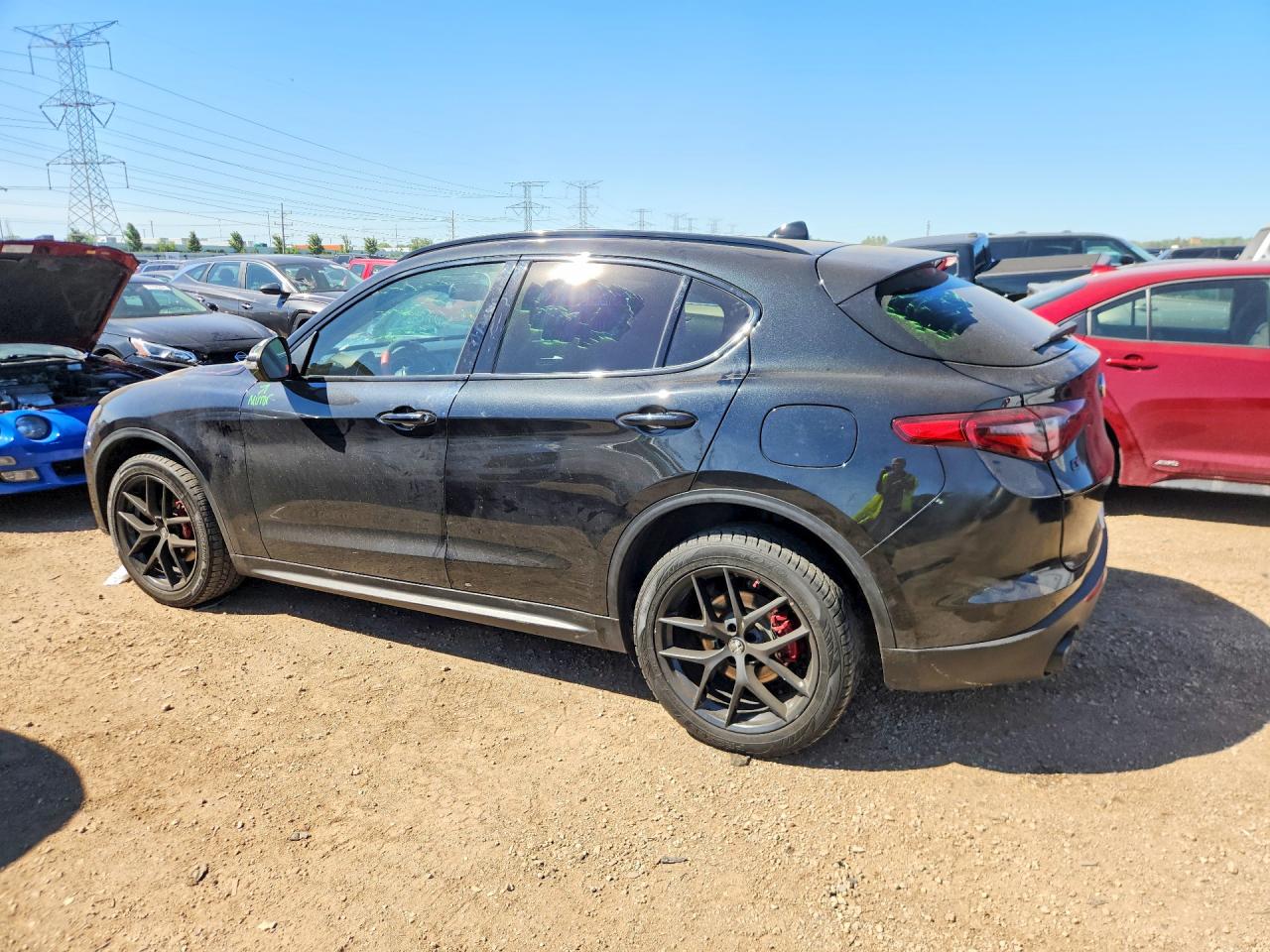 2020 Alfa Romeo Stelvio Black vin: ZASPAKAN0L7C87098