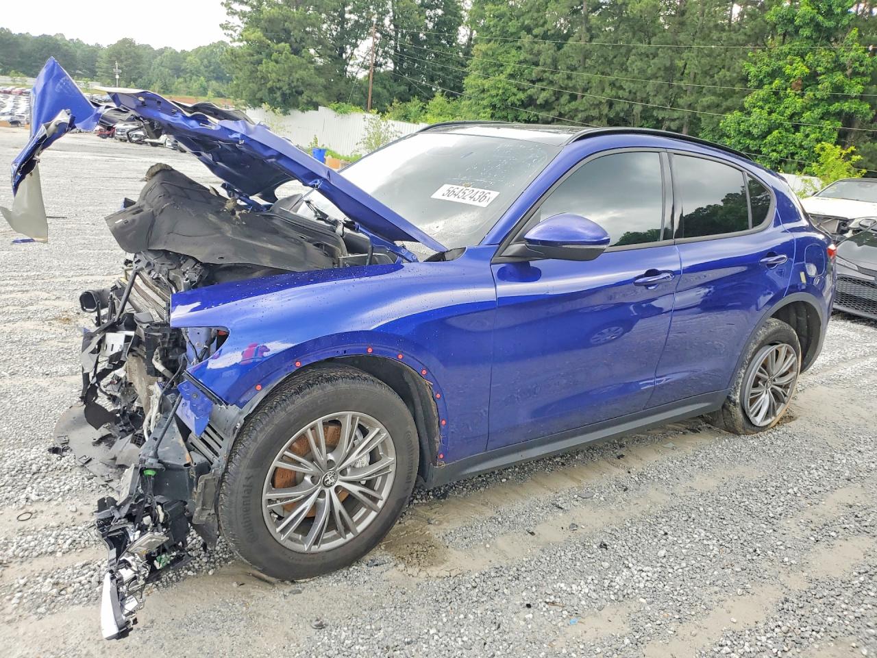 2022 Alfa Romeo Stelvio Blue vin: ZASPAKAN1N7D28342