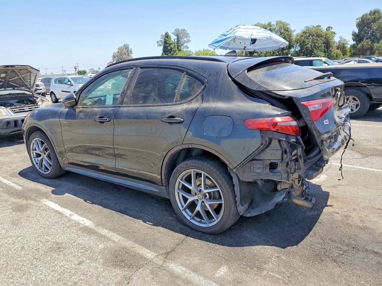 2019 Alfa Romeo Stelvio Black vin: ZASPAKANXK7C41468