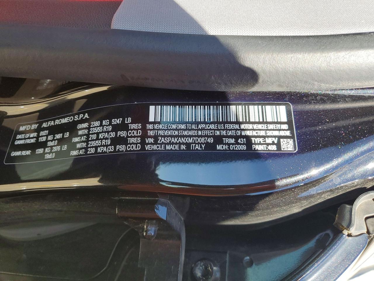 2021 Alfa Romeo Stelvio Sport Black vin: ZASPAKANXM7D08749