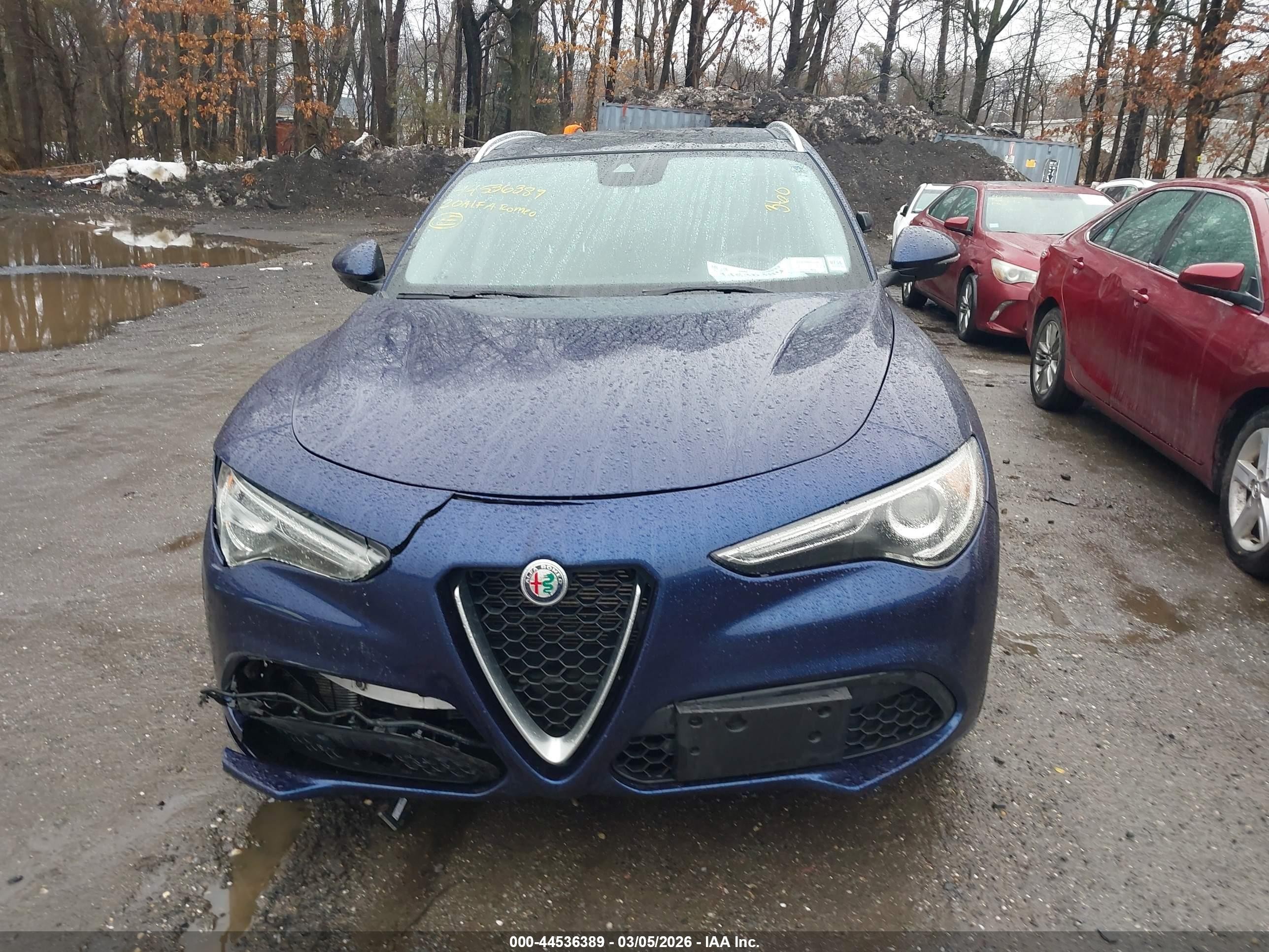2020 Alfa Romeo Stelvio Ti Awd Синий vin: ZASPAKBN1L7C86945