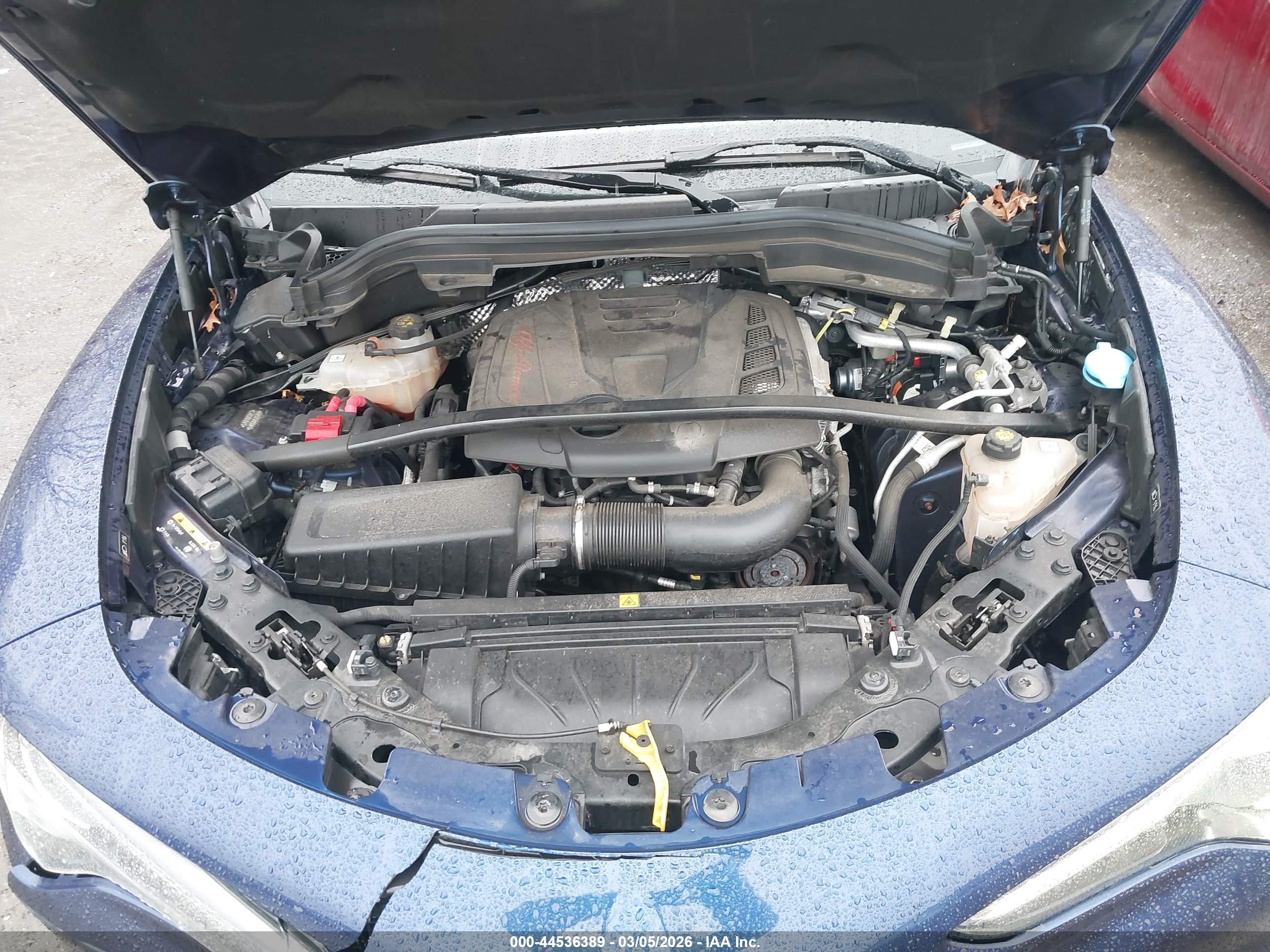 2020 Alfa Romeo Stelvio Ti Awd Синий vin: ZASPAKBN1L7C86945