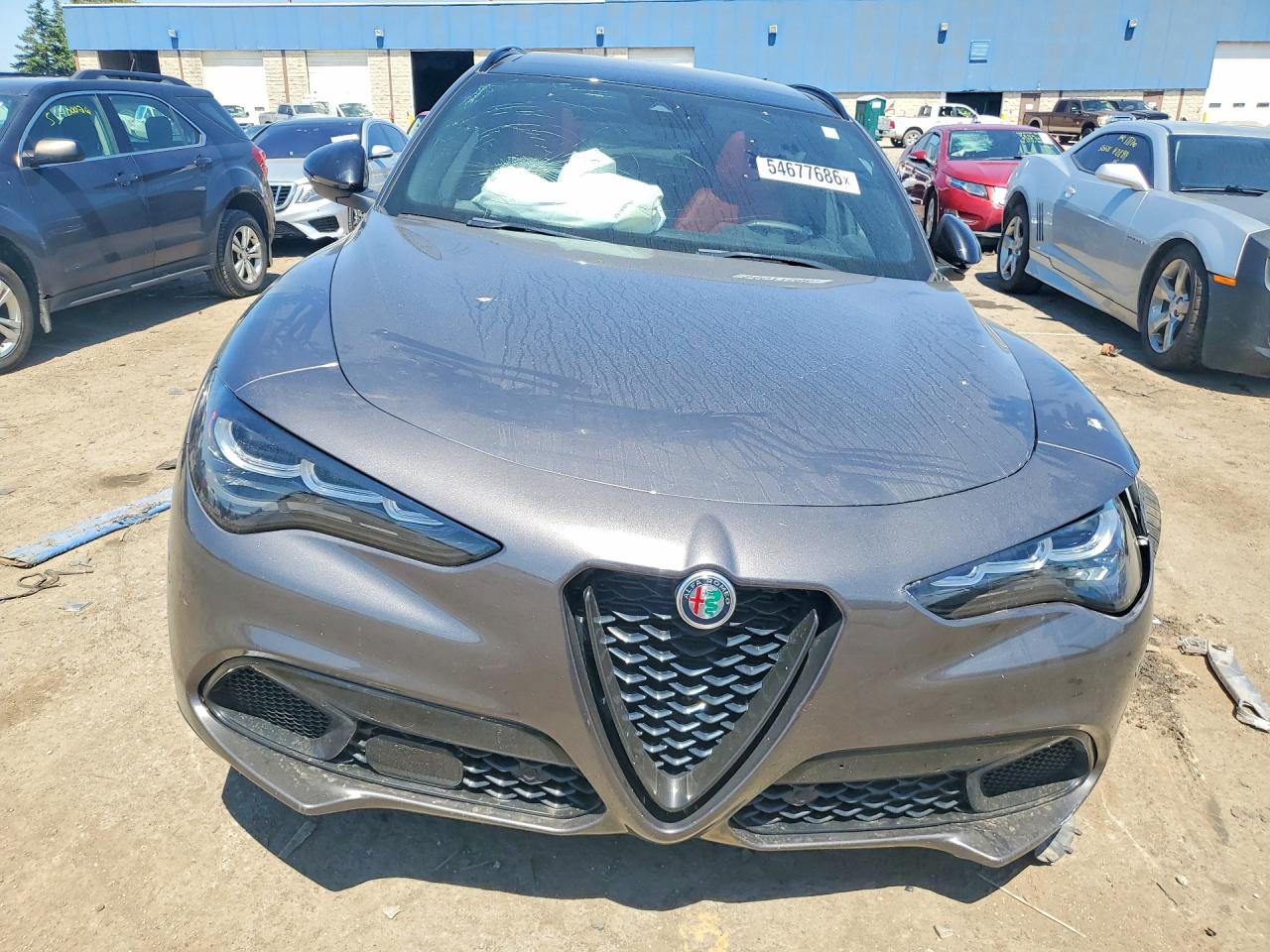 2024 Alfa Romeo Stelvio Ti Gray vin: ZASPAKBN6R7D70252