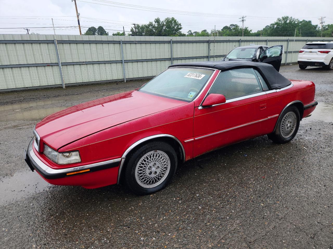 1989 Chrysler Tc By Maserati Красный vin: ZC2FP1103KB200608