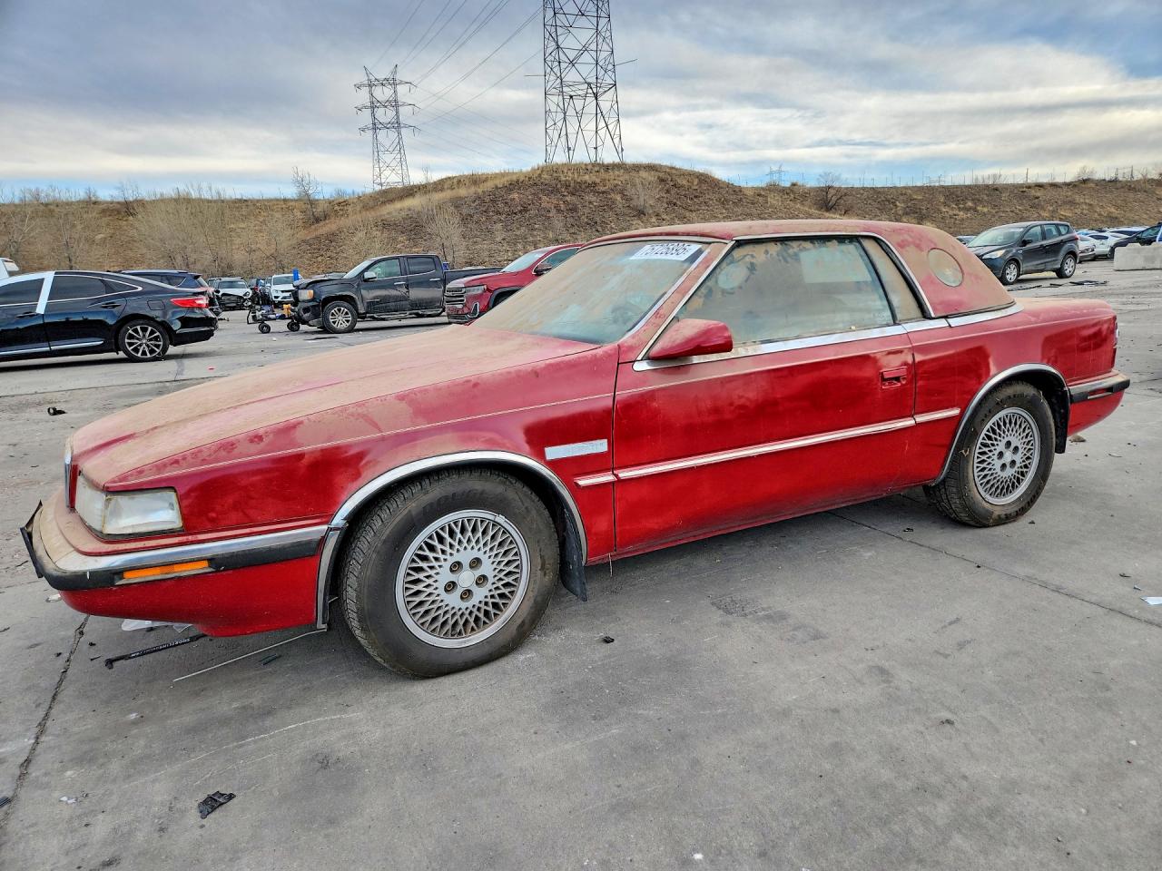 1989 Chrysler Tc By Maserati Red vin: ZC2FP1109KB201889