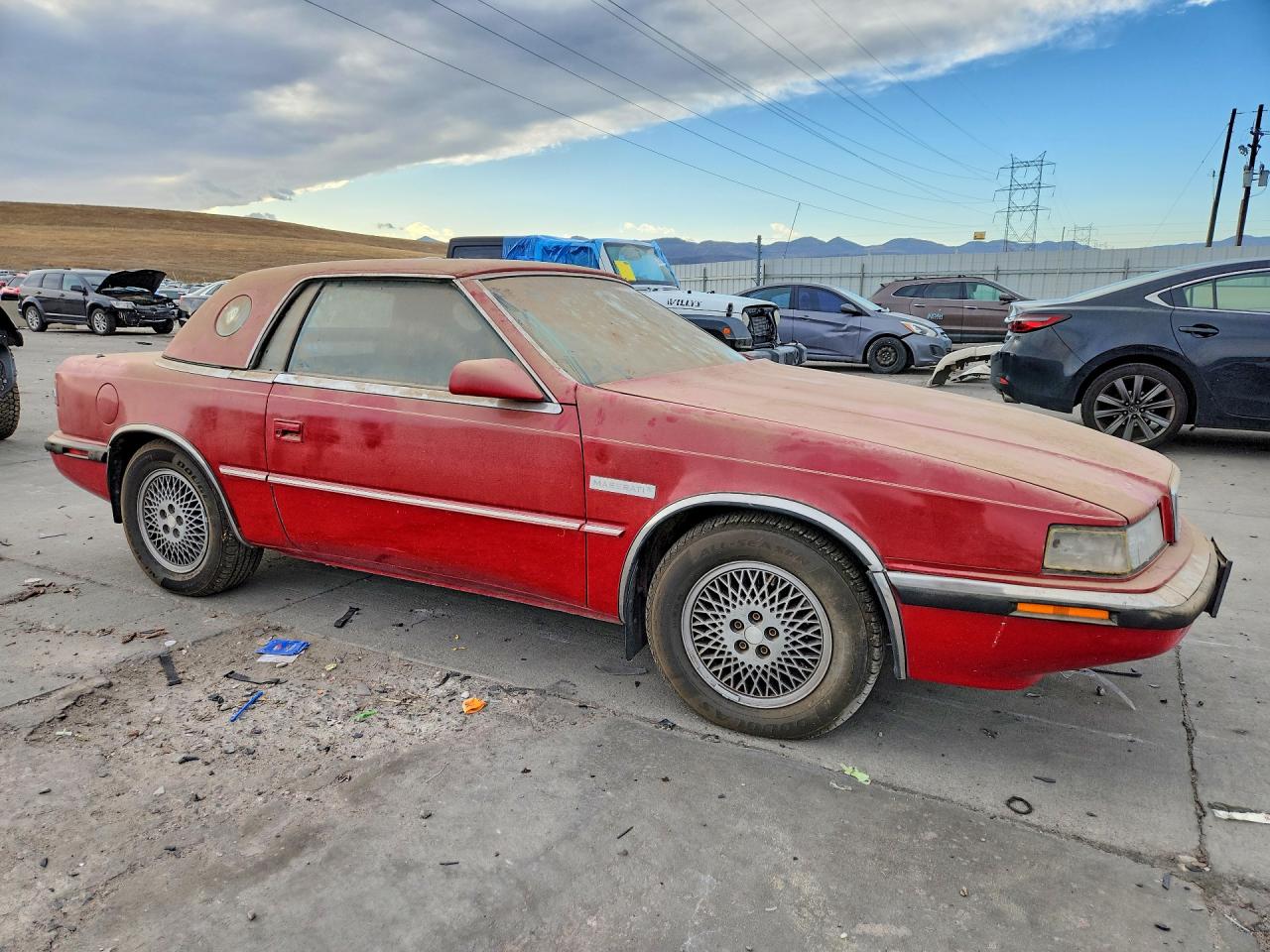 1989 Chrysler Tc By Maserati Red vin: ZC2FP1109KB201889