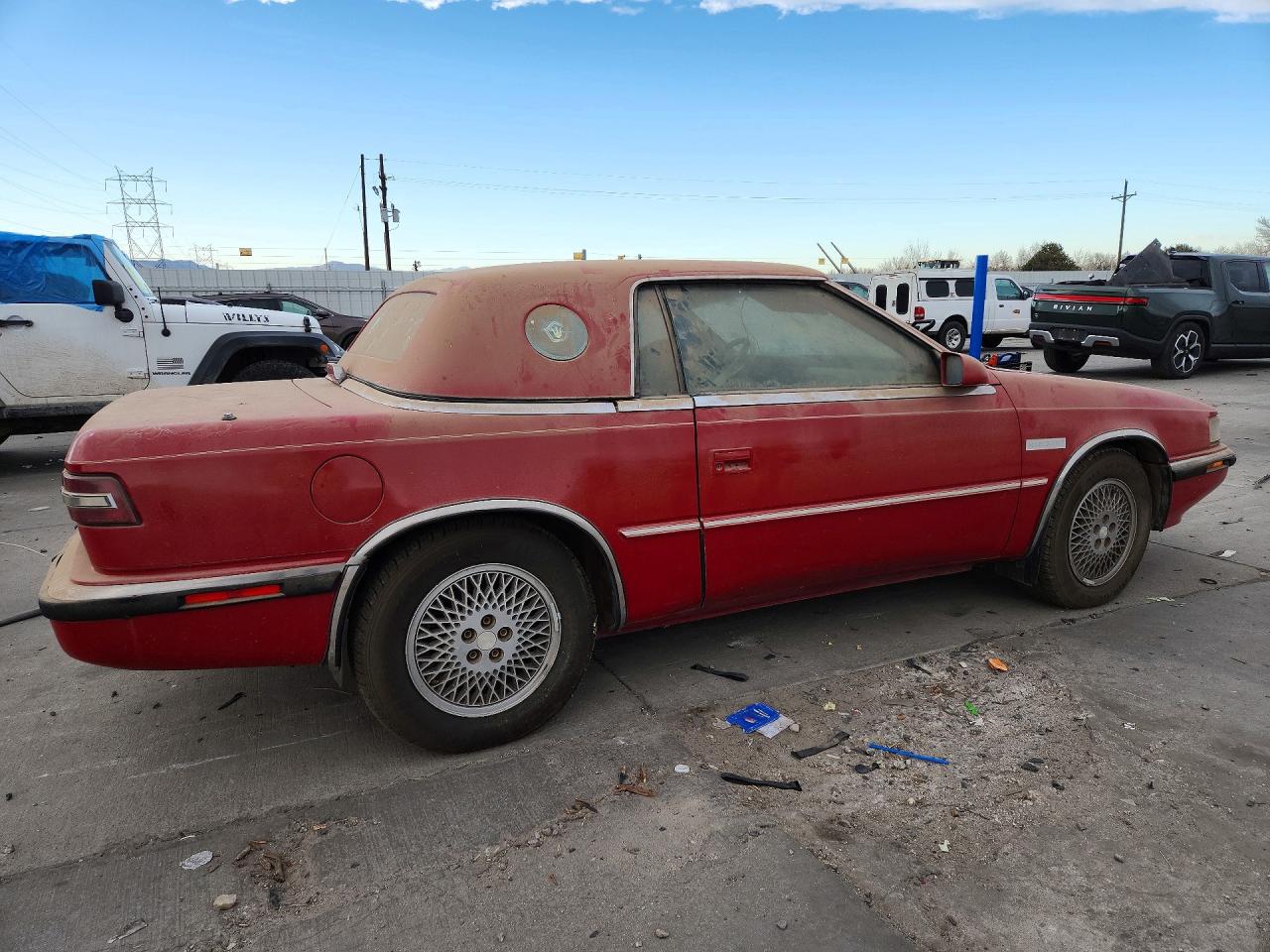 1989 Chrysler Tc By Maserati Red vin: ZC2FP1109KB201889