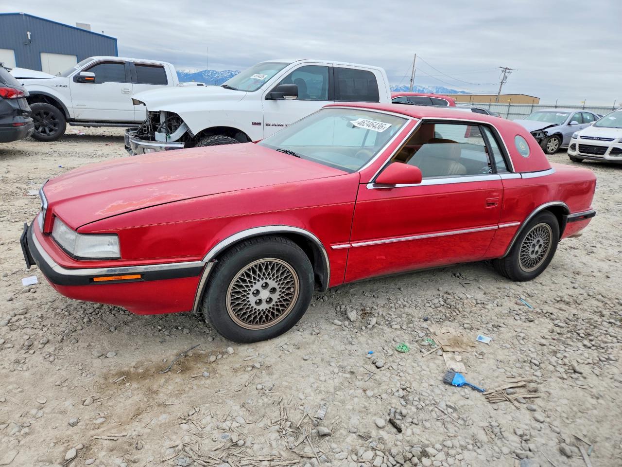 1989 Chrysler Tc By Maserati Red vin: ZC2FP110XKB200749