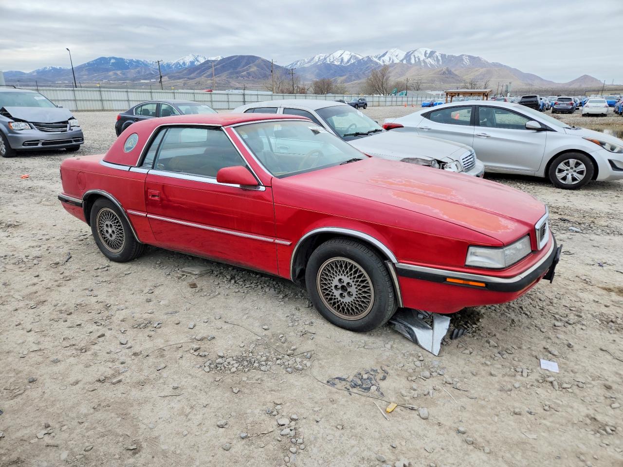 1989 Chrysler Tc By Maserati Red vin: ZC2FP110XKB200749