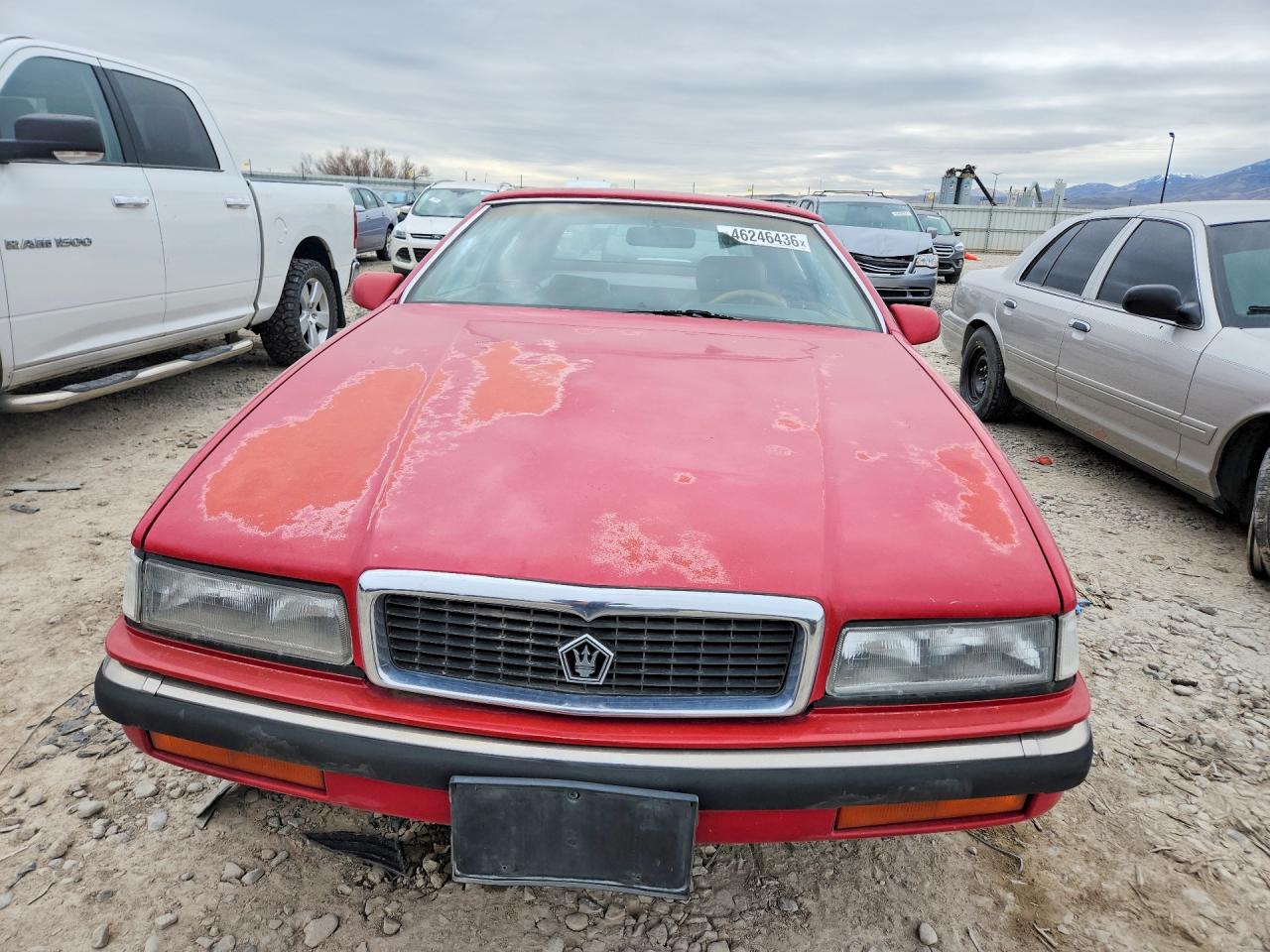 1989 Chrysler Tc By Maserati Red vin: ZC2FP110XKB200749