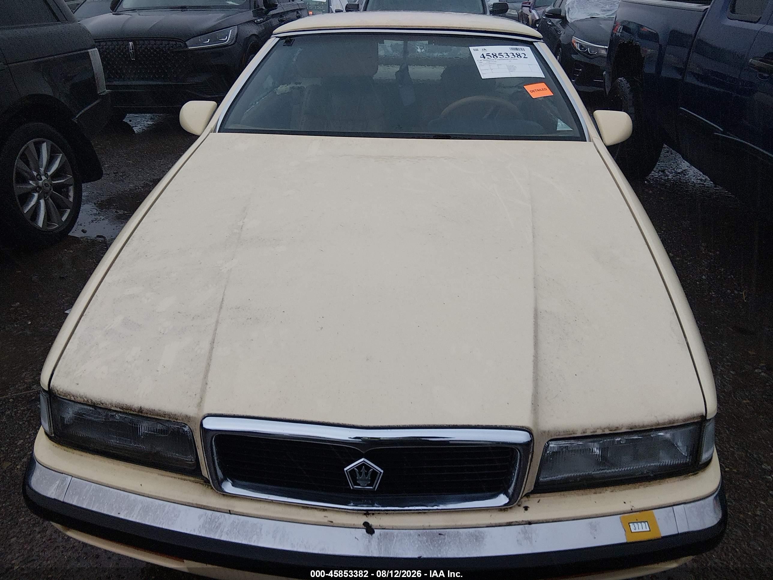 1989 Chrysler Tc By Maserati Yellow vin: ZC2FR1100KB204237