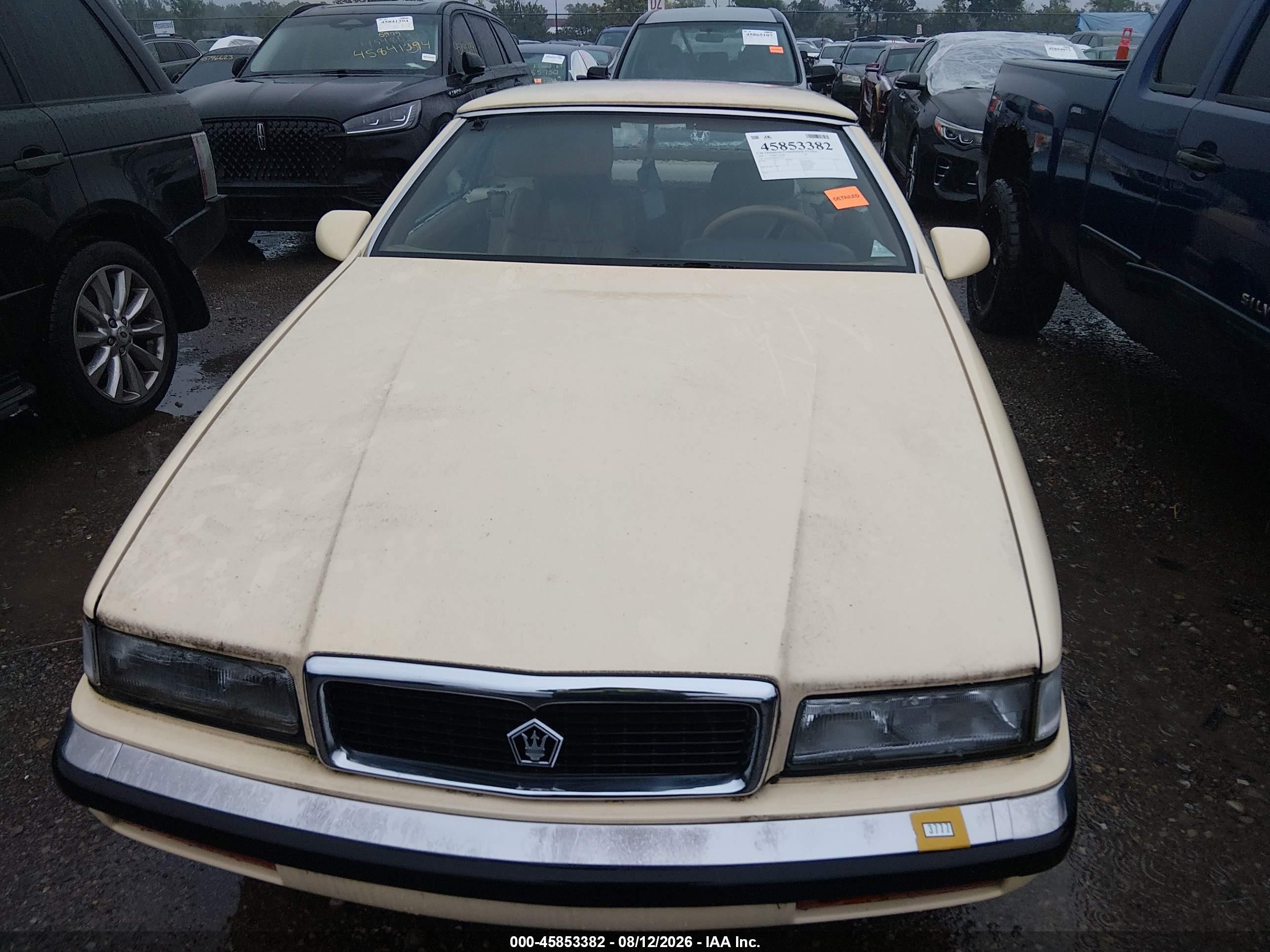 1989 Chrysler Tc By Maserati Yellow vin: ZC2FR1100KB204237