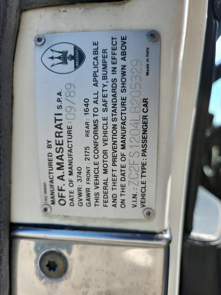 1990 Chrysler Tc By Maserati   White vin: ZC2FS1204LB205329