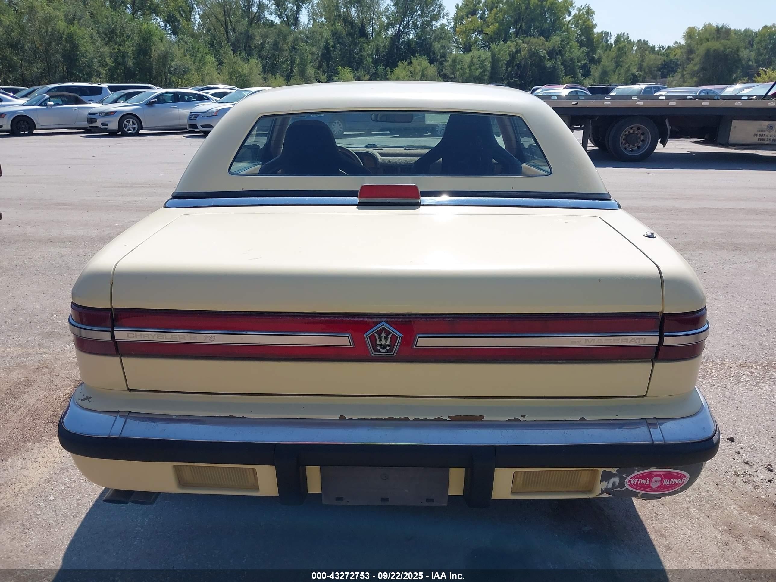 1990 Chrysler Tc By Maserati Yellow vin: ZC2FS1204LB205623