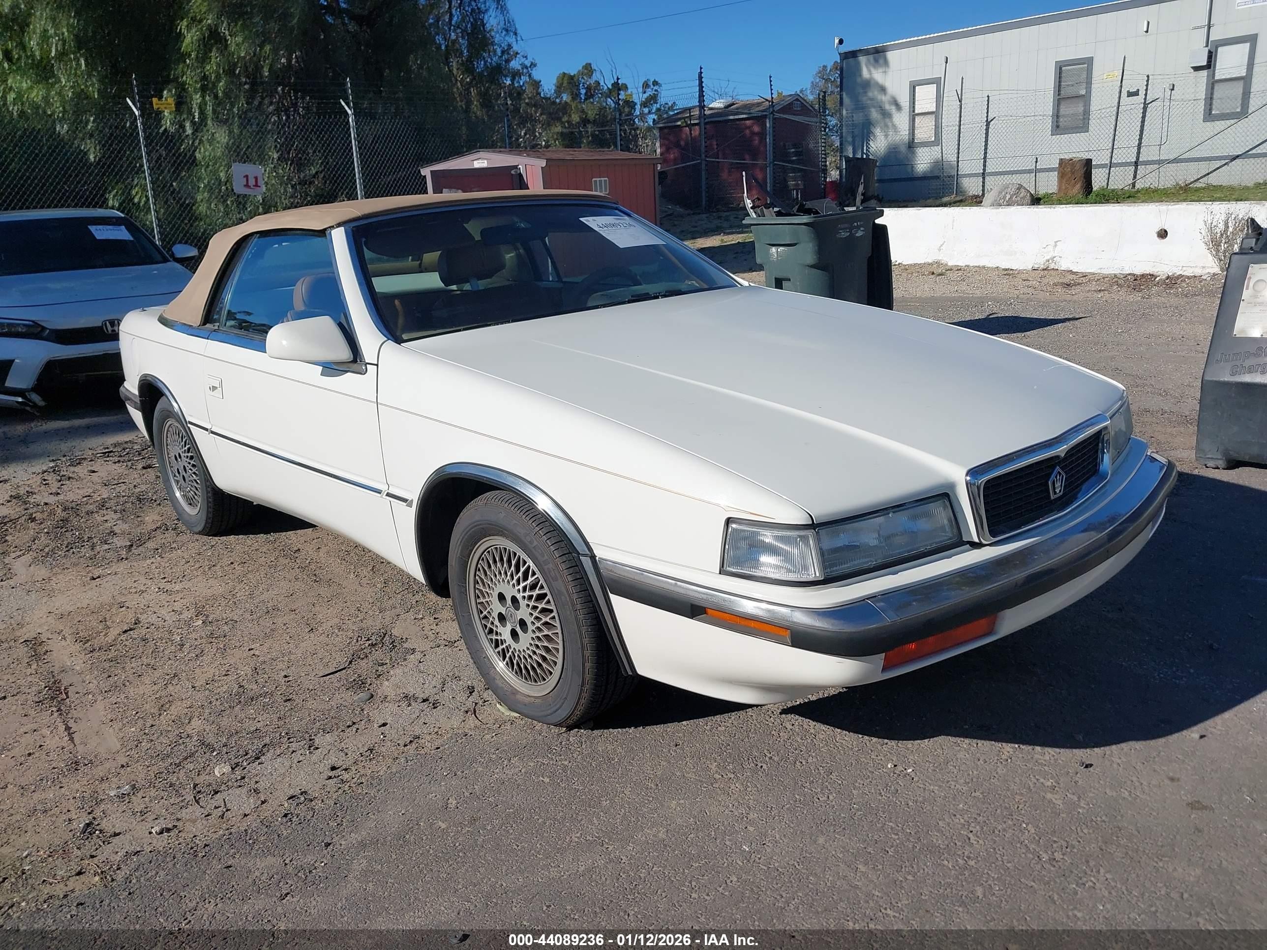 1990 Chrysler Tc By Maserati White vin: ZC2FS120XLB205237