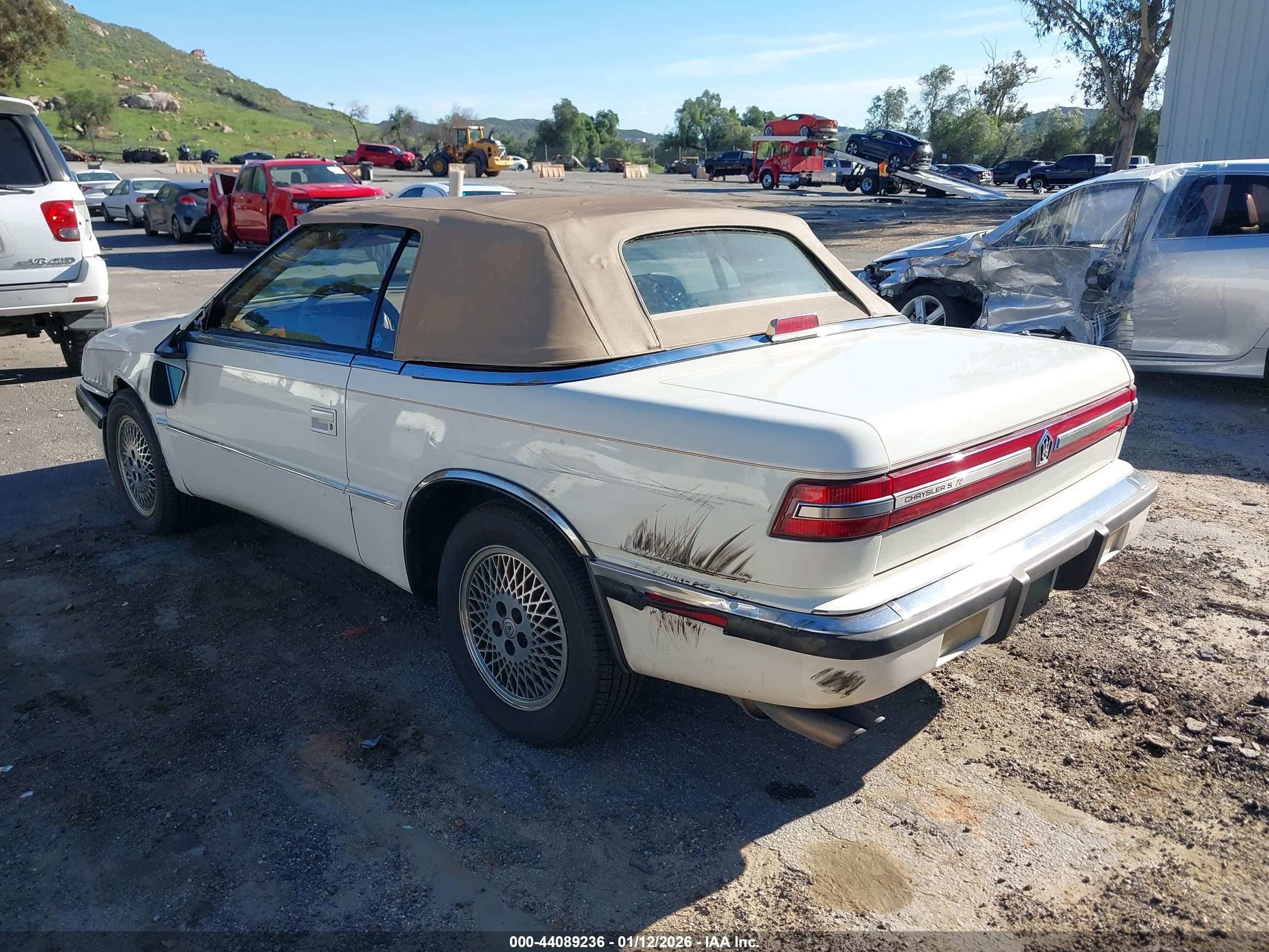 1990 Chrysler Tc By Maserati White vin: ZC2FS120XLB205237