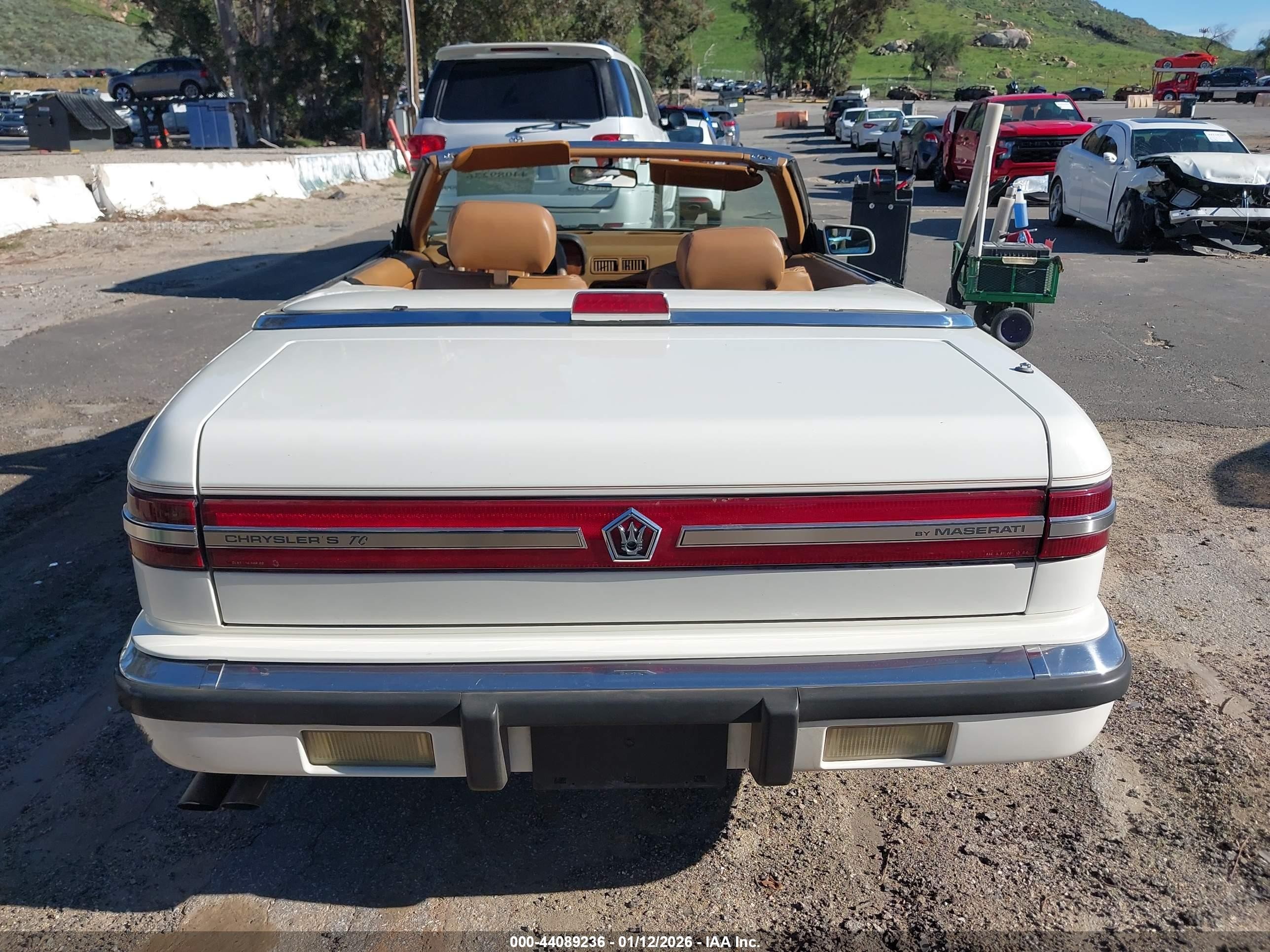 1990 Chrysler Tc By Maserati White vin: ZC2FS120XLB205237