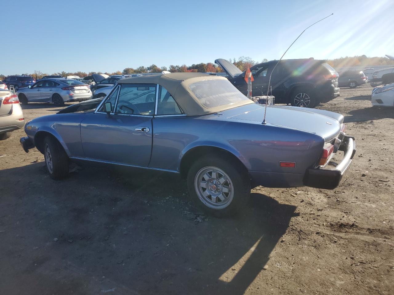 1982 Fiat 124 Spider Blue vin: ZFAAS00B4C5002042