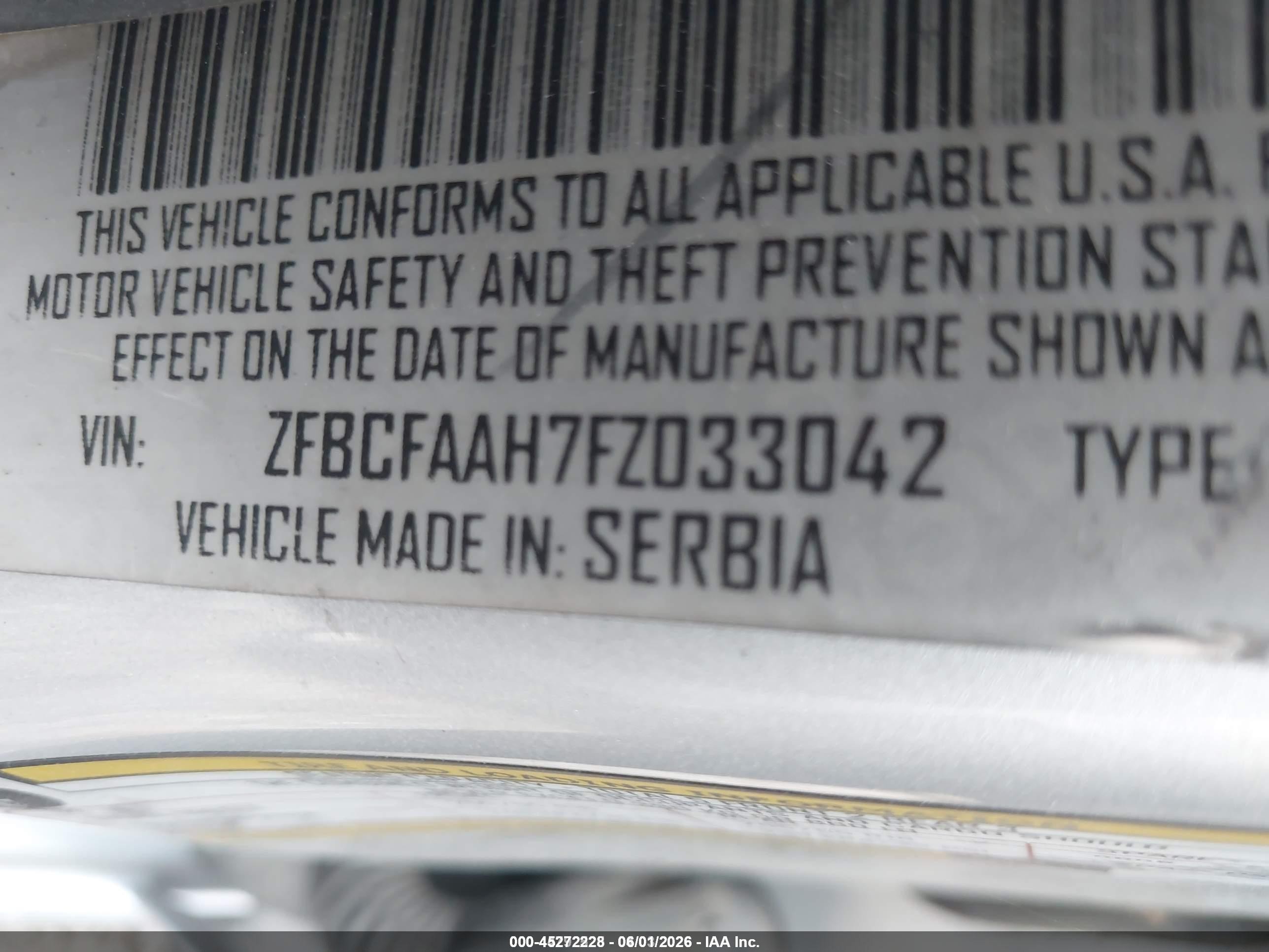 2015 Fiat 500l Pop Silver vin: ZFBCFAAH7FZ033042