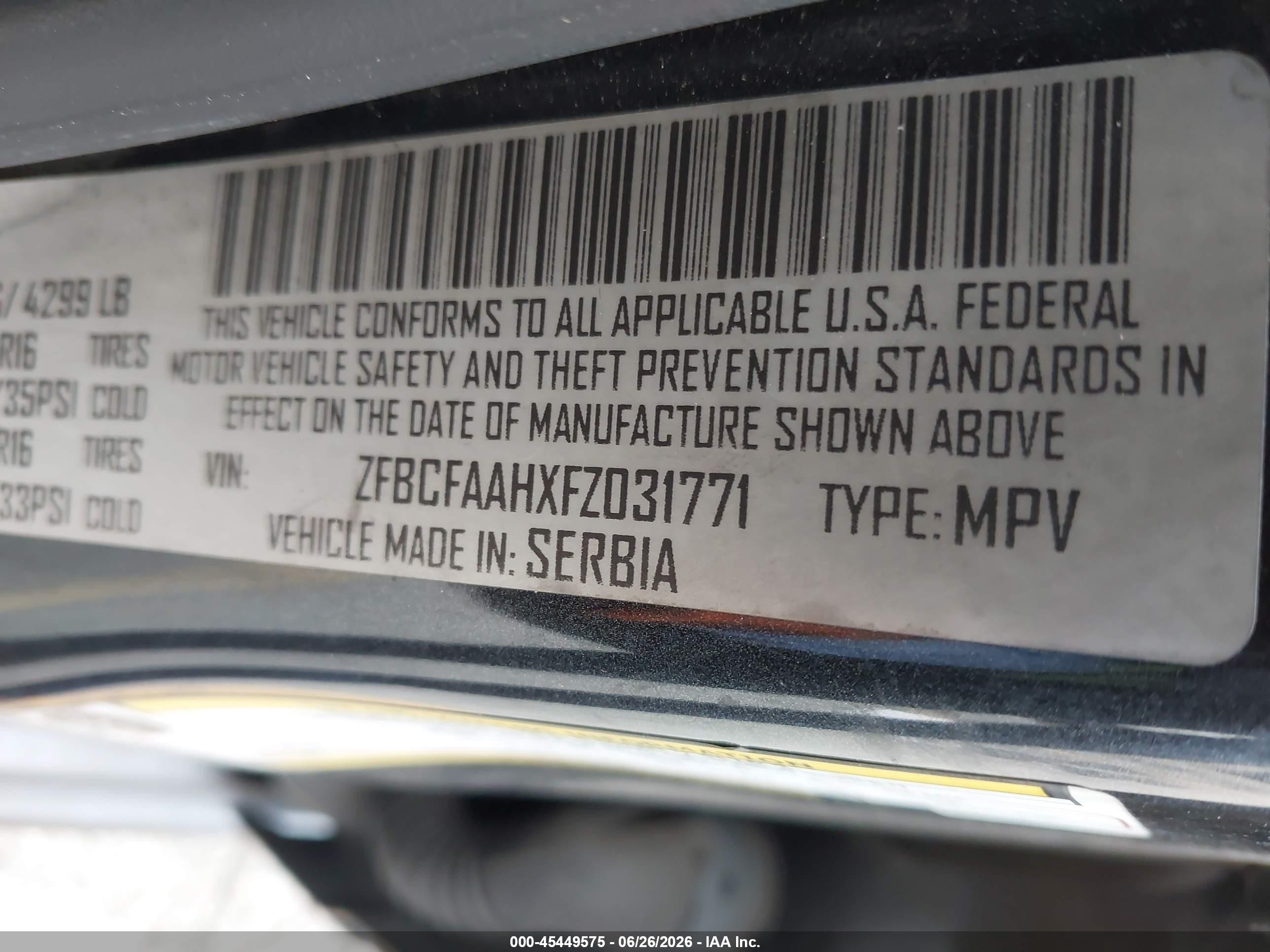 2015 Fiat 500l Pop Black vin: ZFBCFAAHXFZ031771