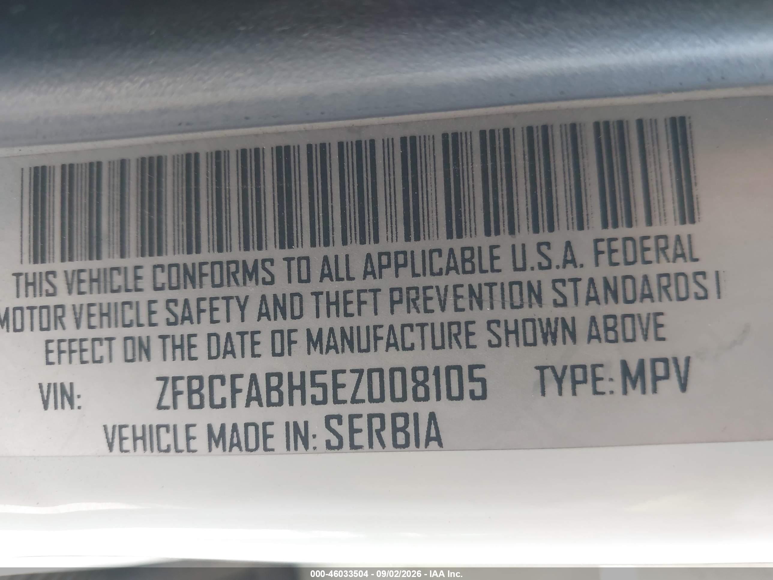 2014 Fiat 500l Easy White vin: ZFBCFABH5EZ008105
