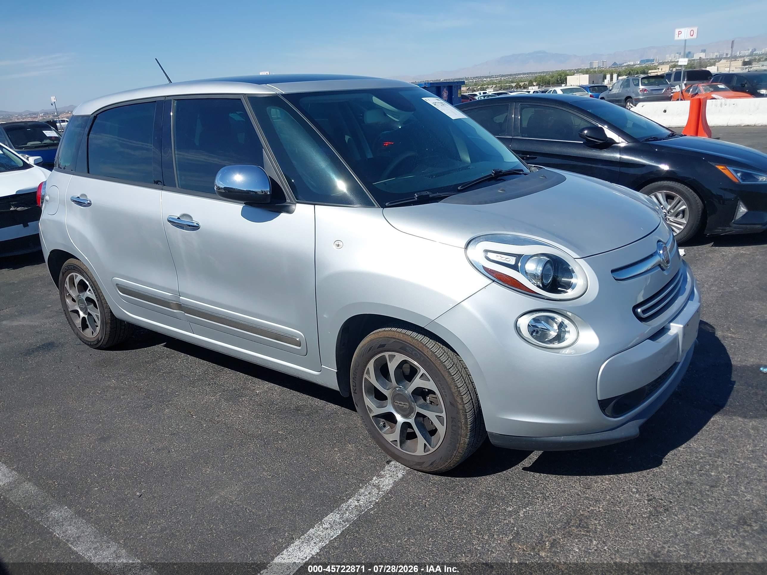 2014 Fiat 500l Lounge Серебряный vin: ZFBCFACH1EZ006351