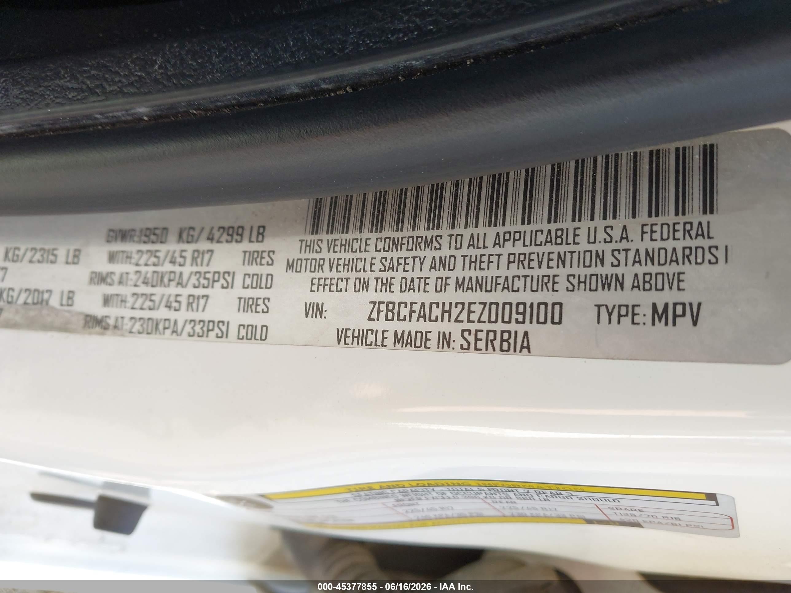 2014 Fiat 500l Lounge White vin: ZFBCFACH2EZ009100