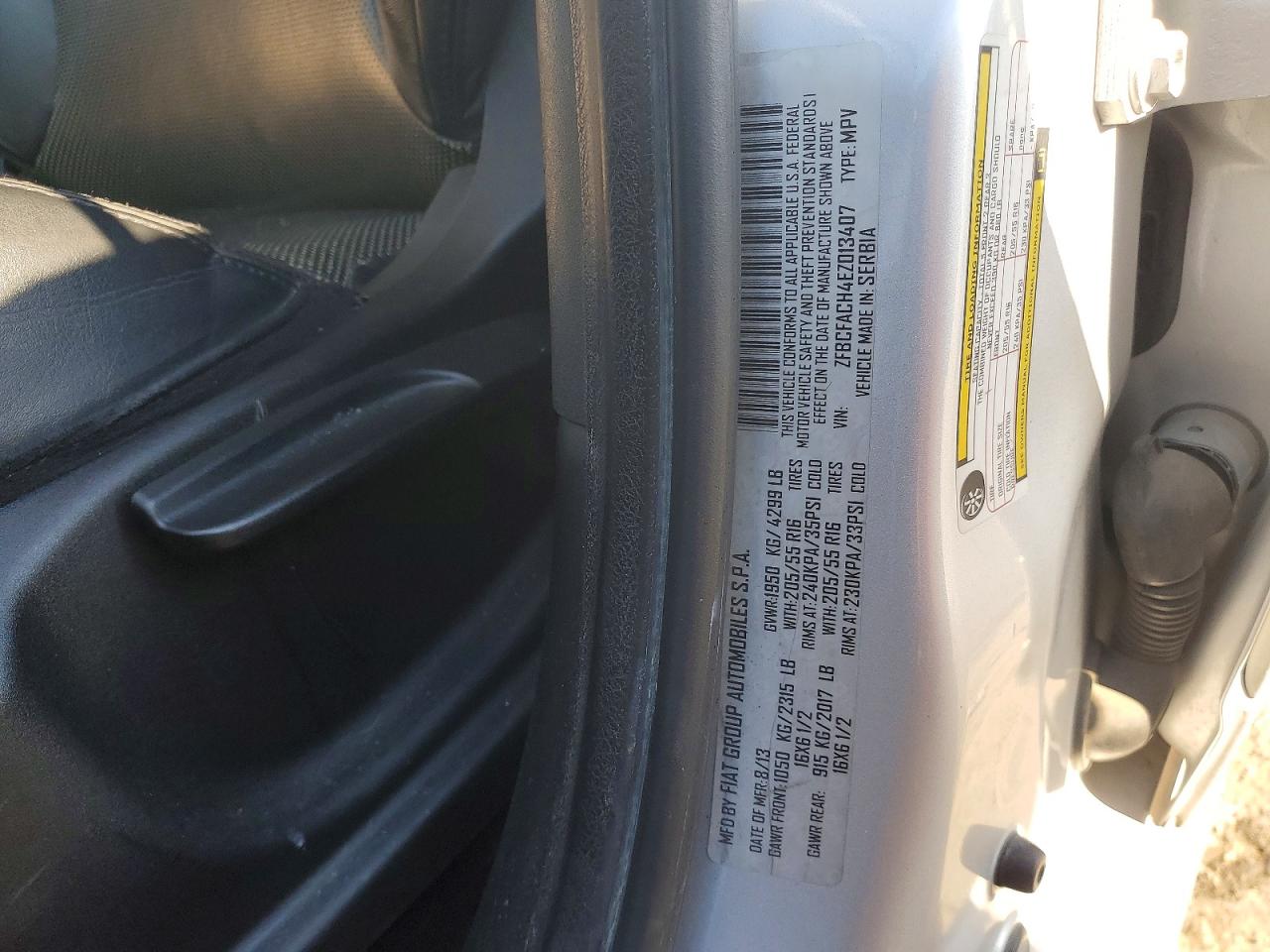 2014 Fiat 500 Silver vin: ZFBCFACH4EZ013407