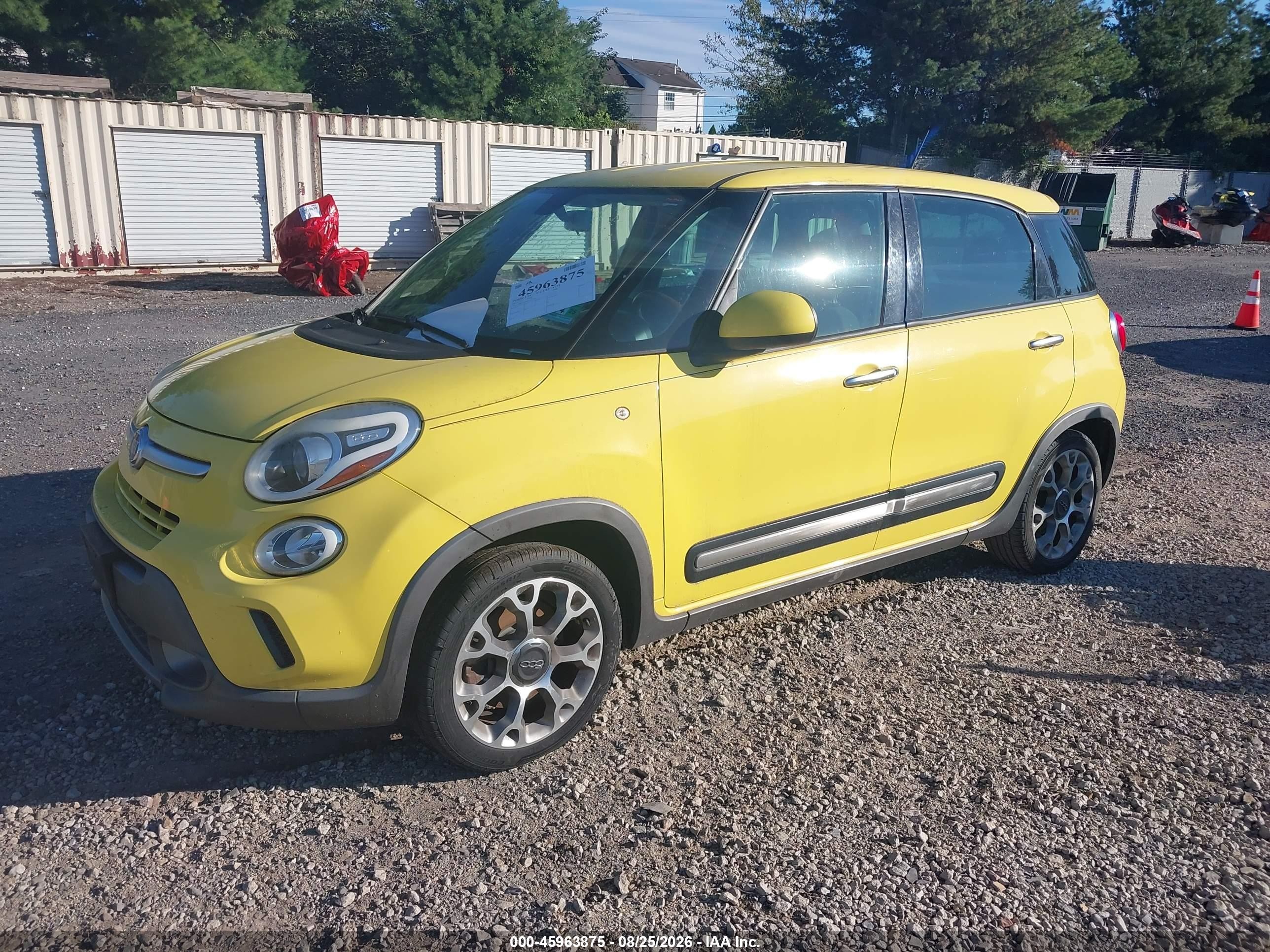 2014 Fiat 500l Trekking Yellow vin: ZFBCFADH2EZ021228
