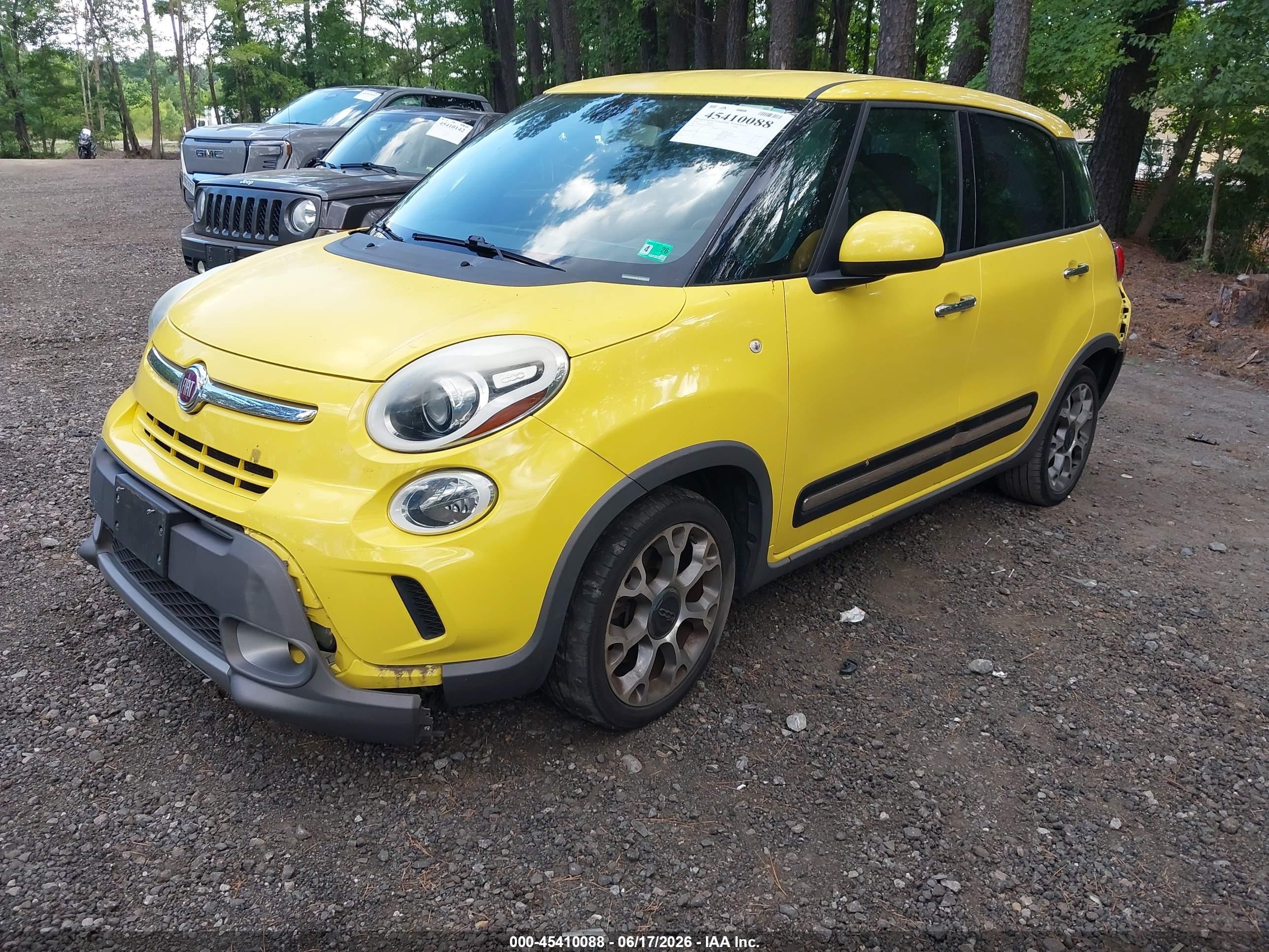 2015 Fiat 500l Trekking Yellow vin: ZFBCFADH2FZ031050