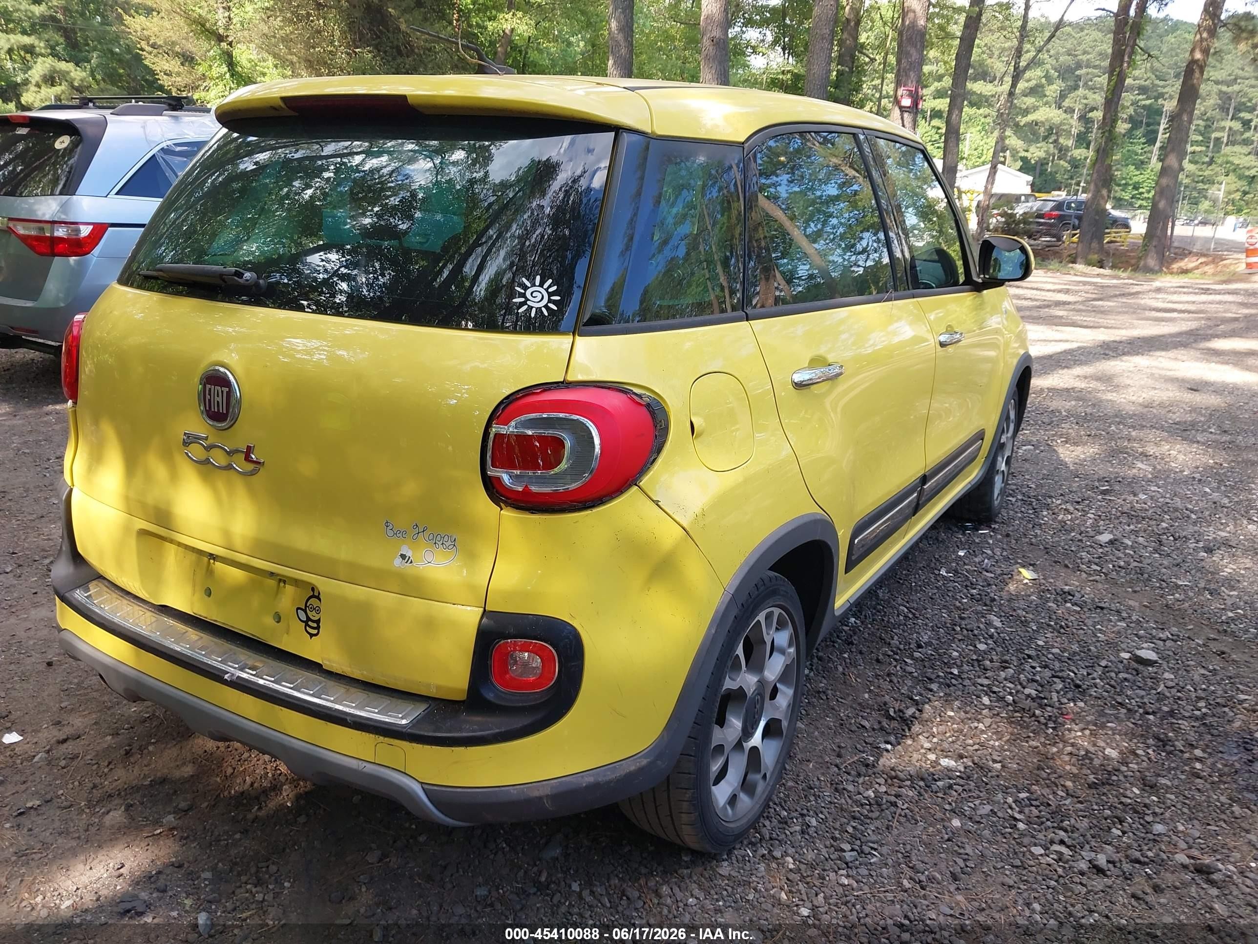 2015 Fiat 500l Trekking Yellow vin: ZFBCFADH2FZ031050
