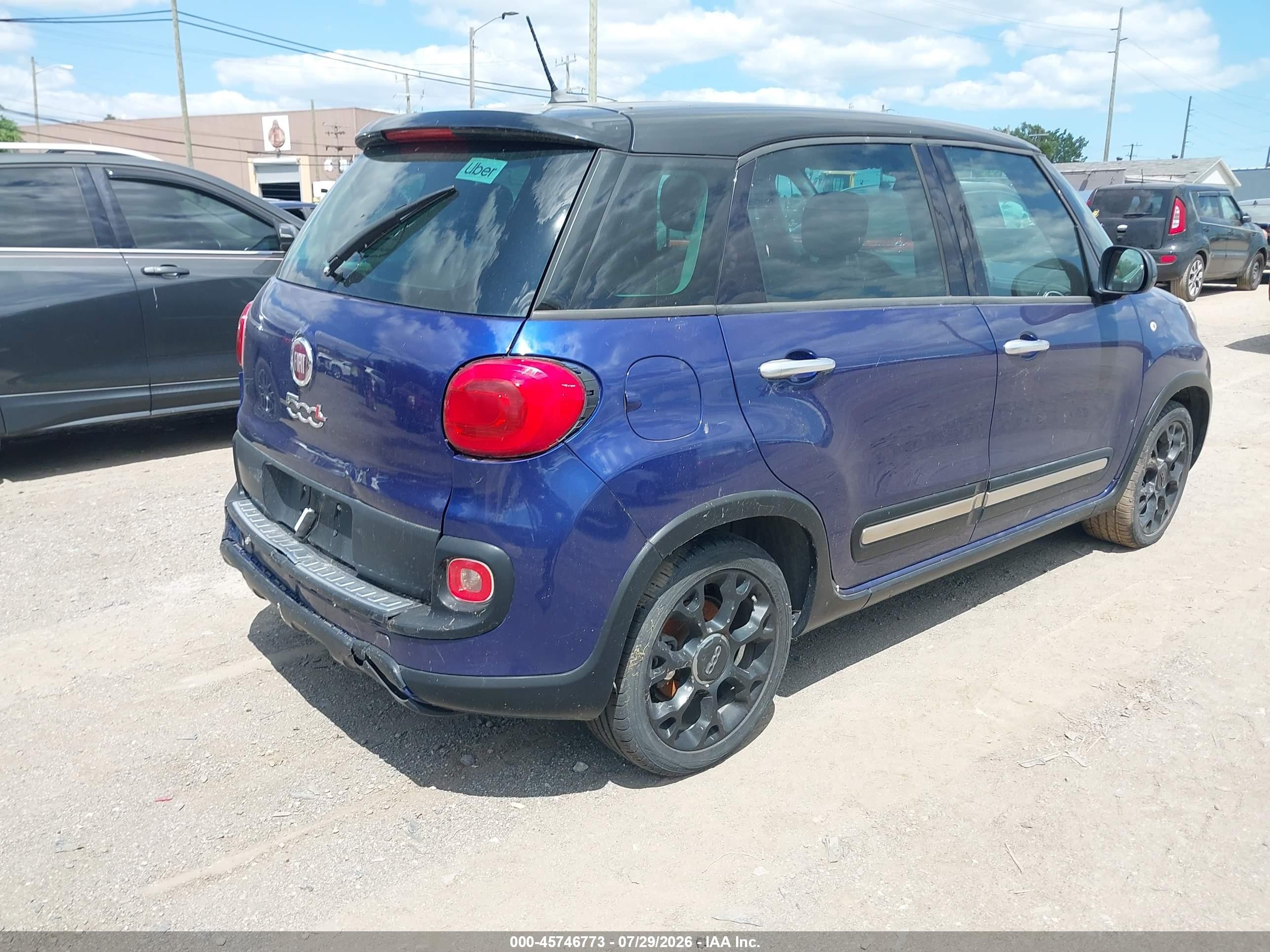 2015 Fiat 500l Urbana Trekking Blue vin: ZFBCFADH3FZ035107