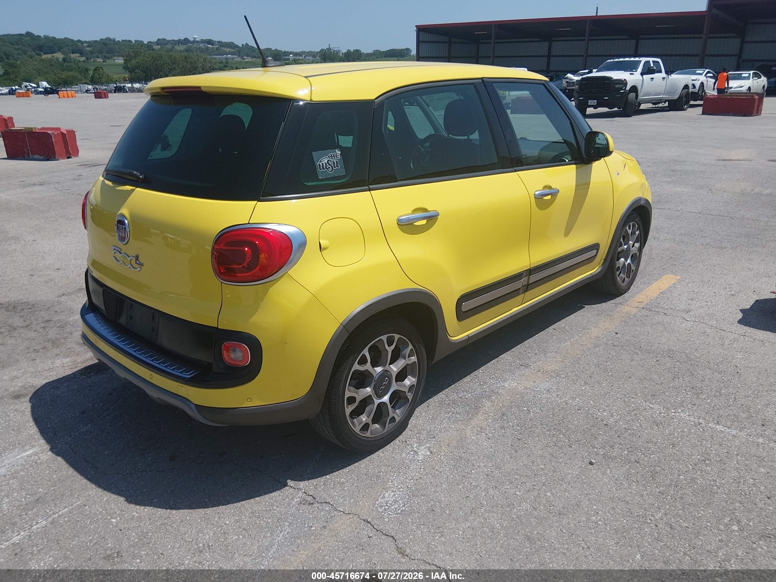 2014 Fiat 500l Trekking Yellow vin: ZFBCFADH6EZ020647