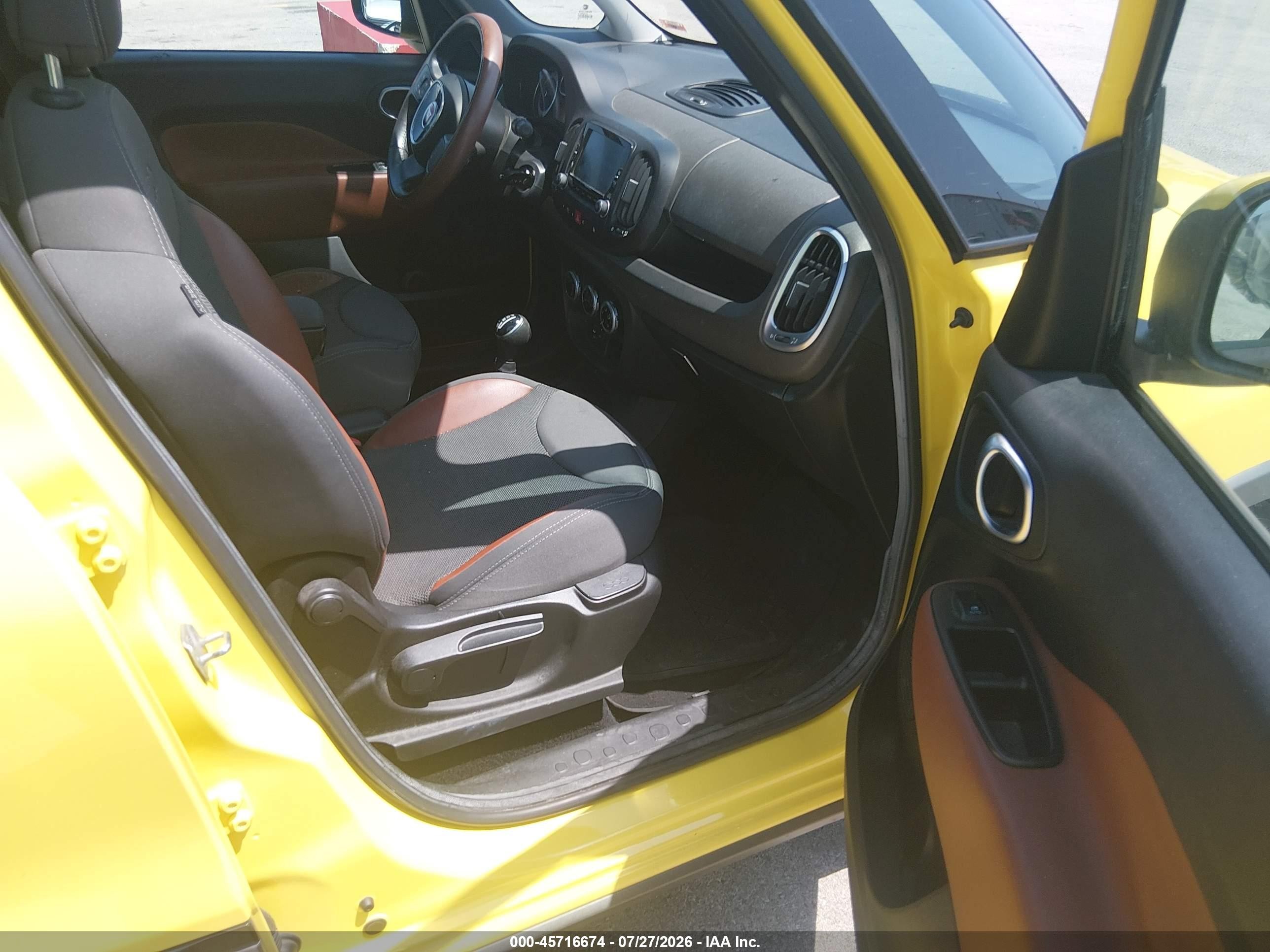 2014 Fiat 500l Trekking Yellow vin: ZFBCFADH6EZ020647