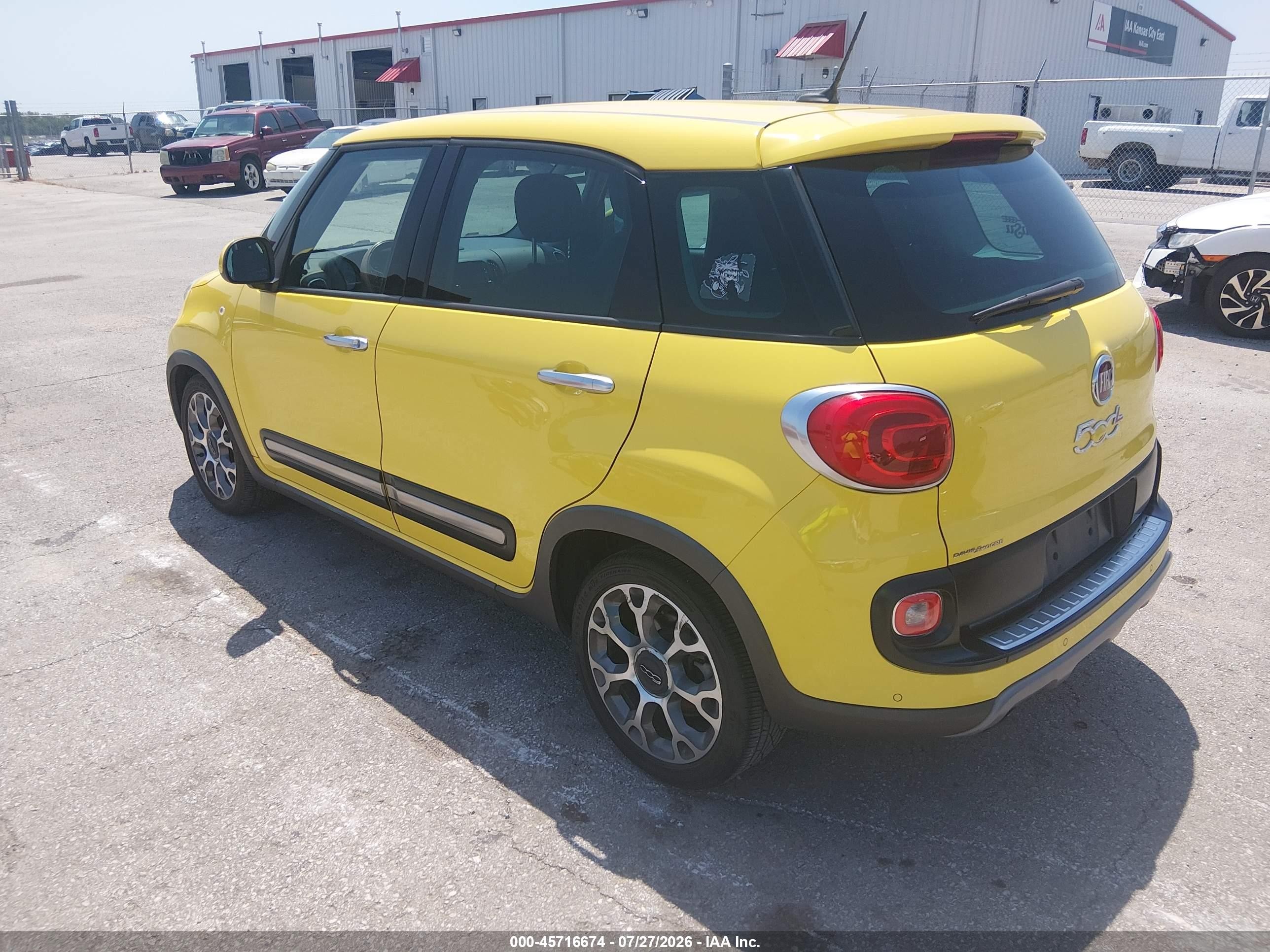 2014 Fiat 500l Trekking Yellow vin: ZFBCFADH6EZ020647