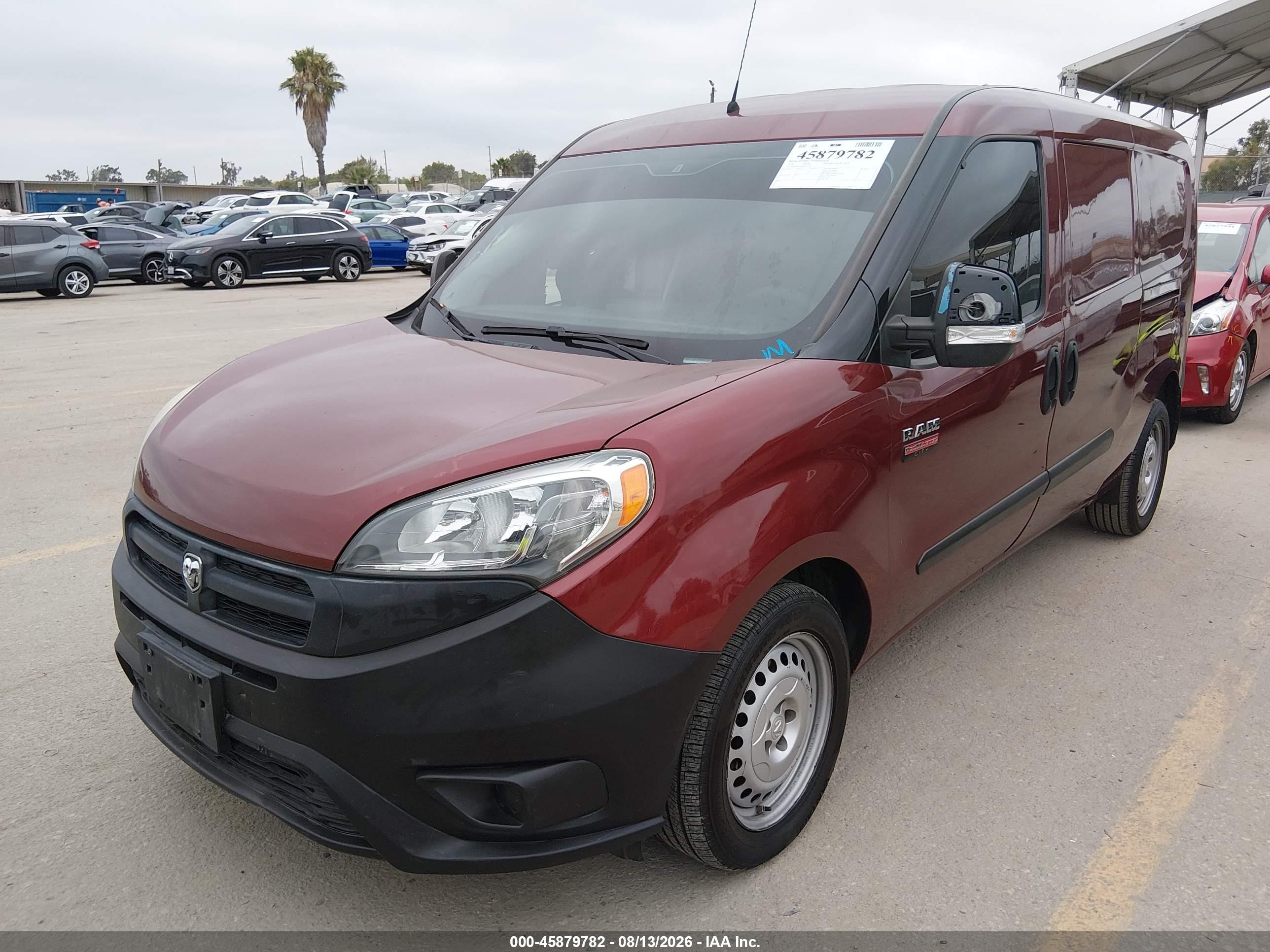 2018 Ram Promaster City Tradesman Бордовый vin: ZFBERFAB0J6J77258