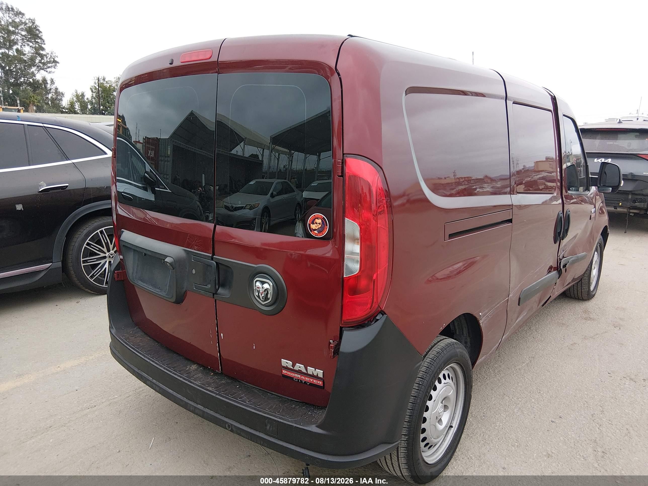 2018 Ram Promaster City Tradesman Бордовый vin: ZFBERFAB0J6J77258