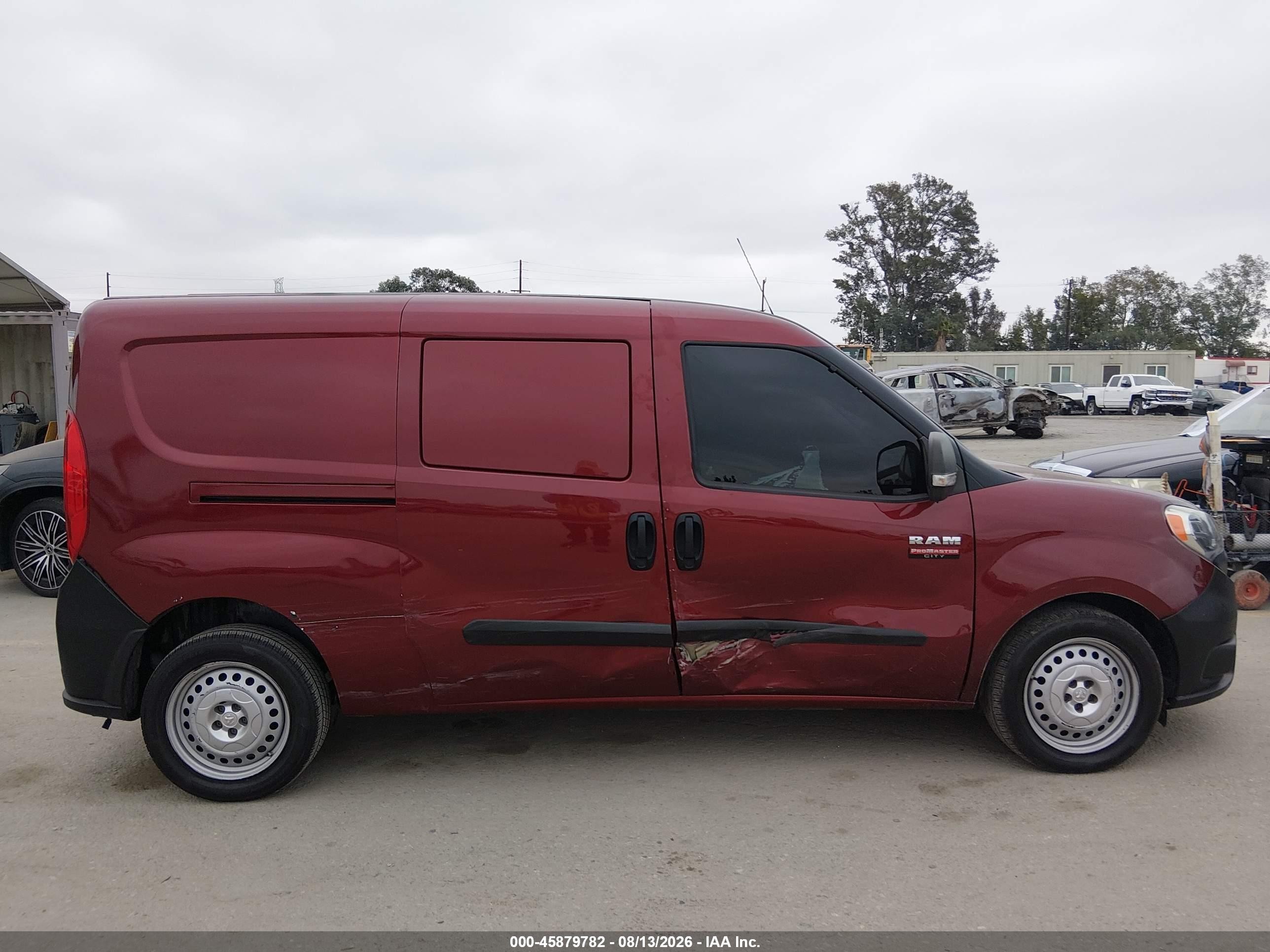 2018 Ram Promaster City Tradesman Бордовый vin: ZFBERFAB0J6J77258