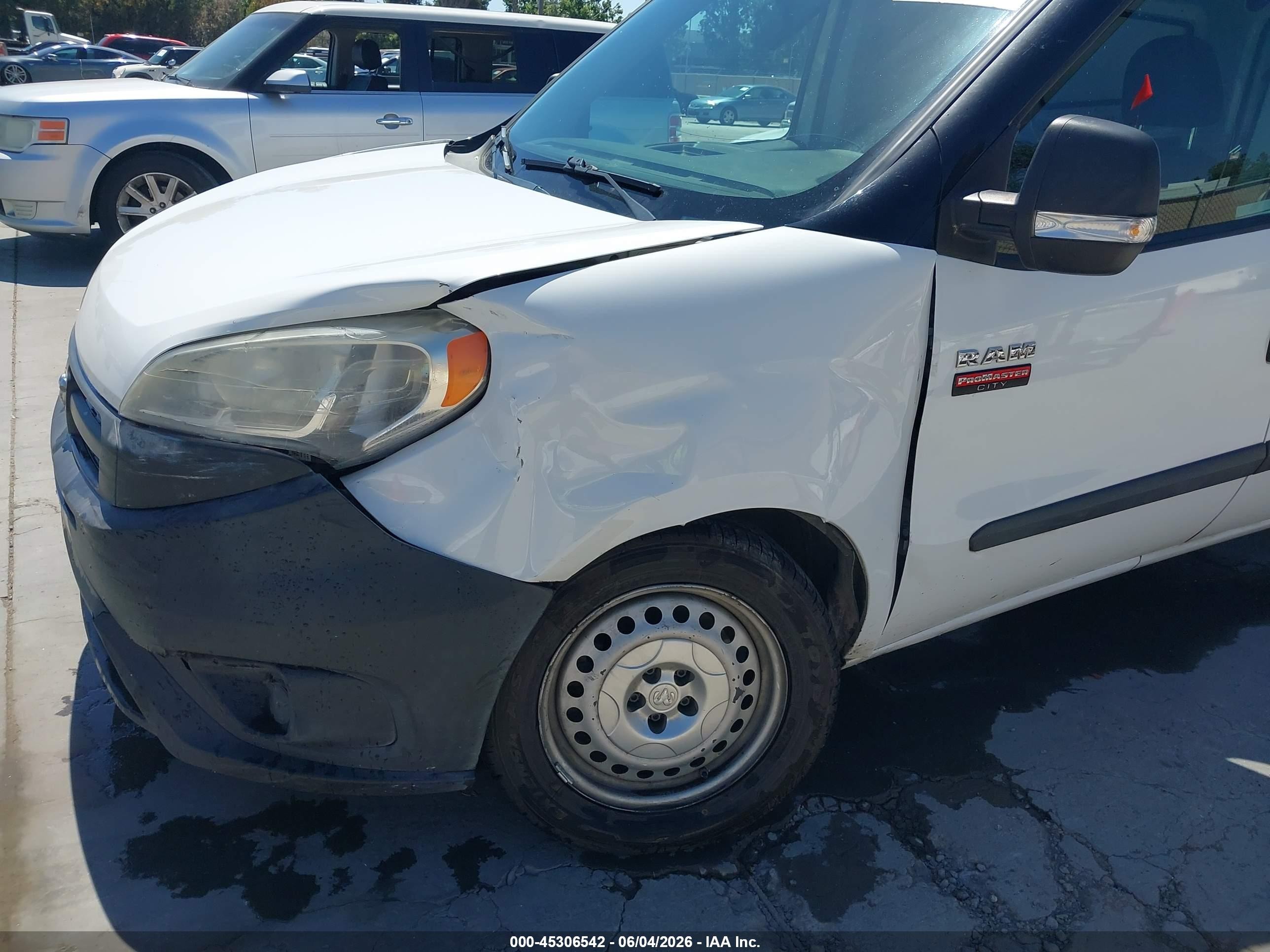 2017 Ram Promaster City Tradesman White vin: ZFBERFAB6H6E17779