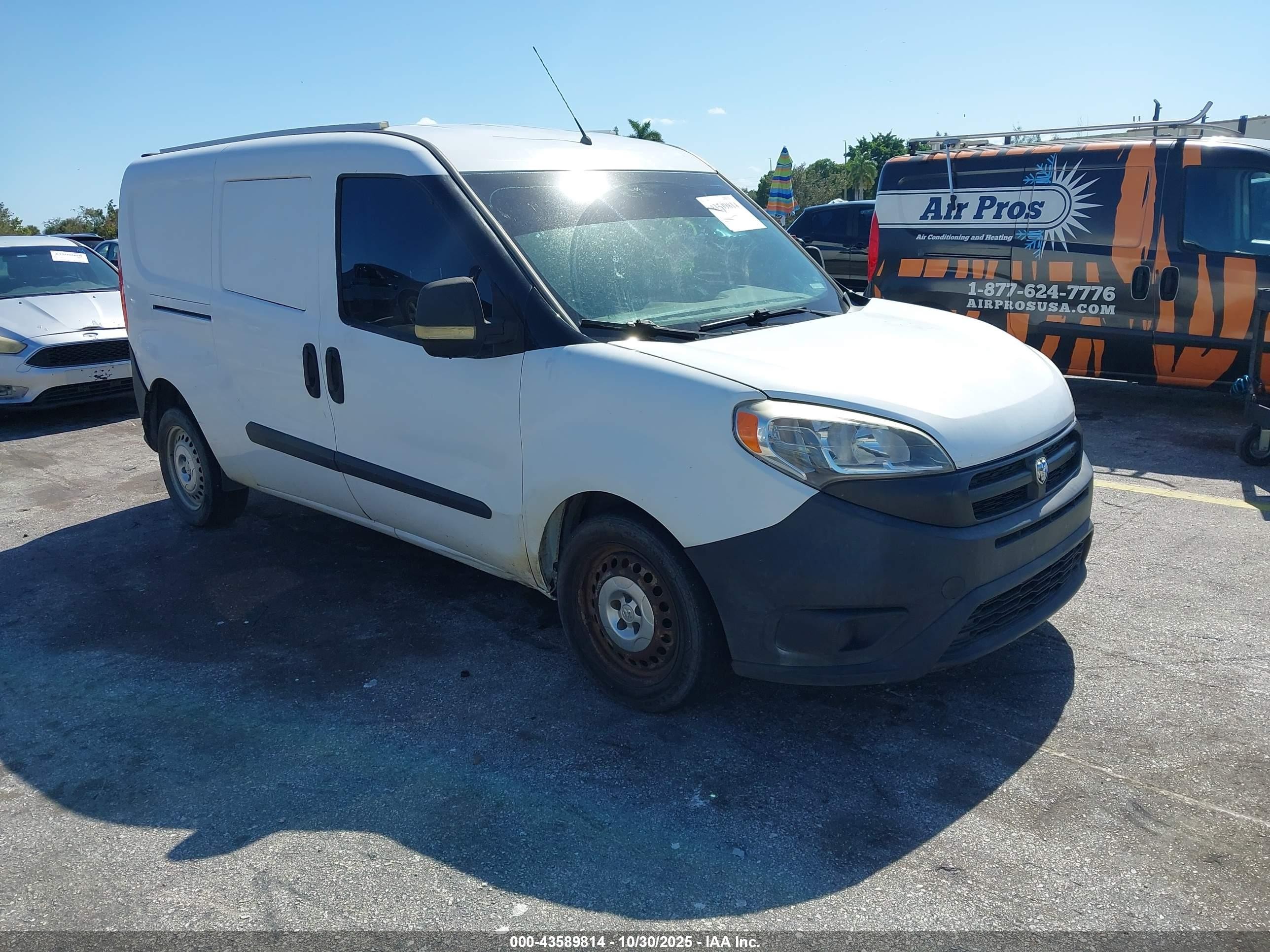 2015 Ram Promaster City Tradesman White vin: ZFBERFAT4F6A22294