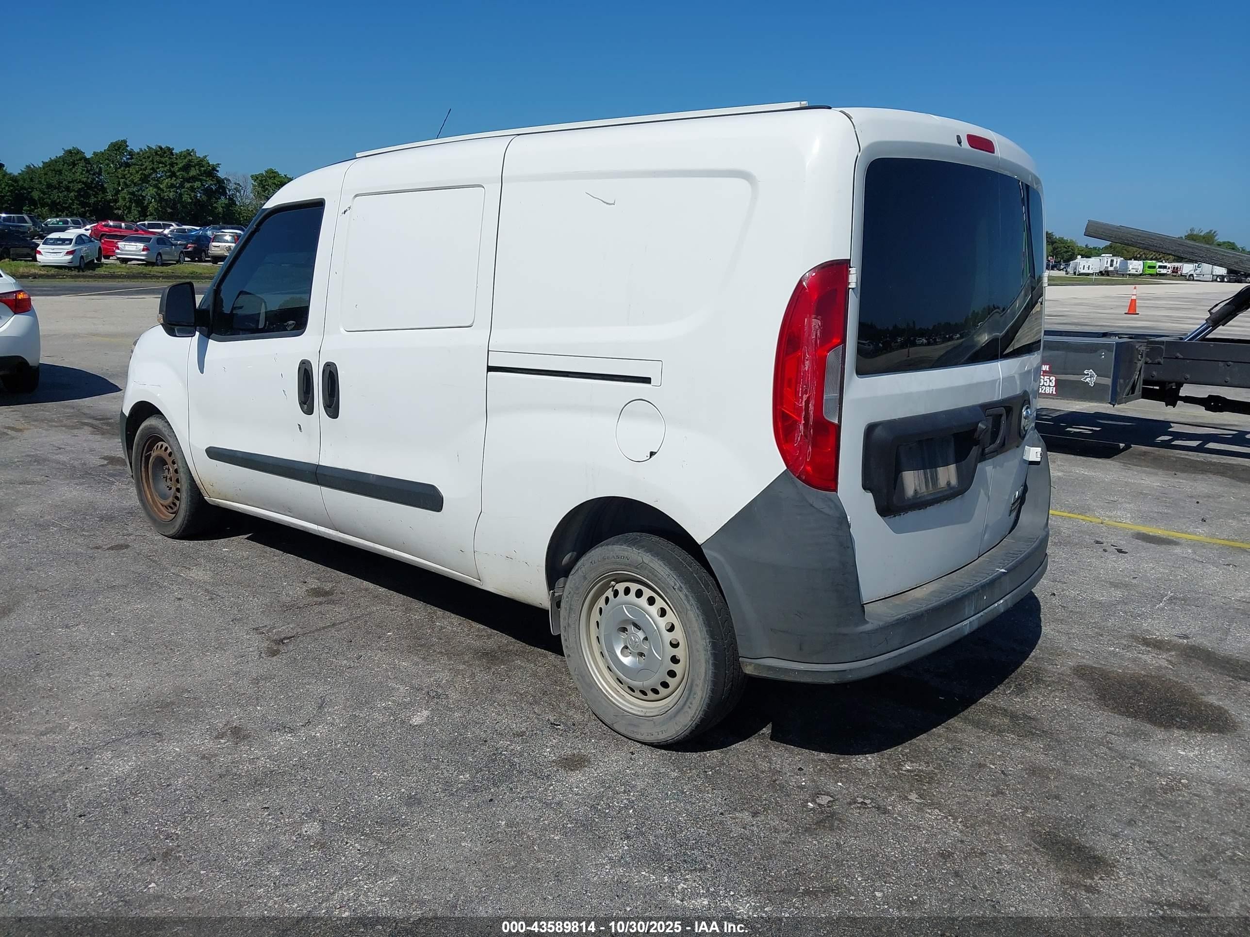 2015 Ram Promaster City Tradesman White vin: ZFBERFAT4F6A22294